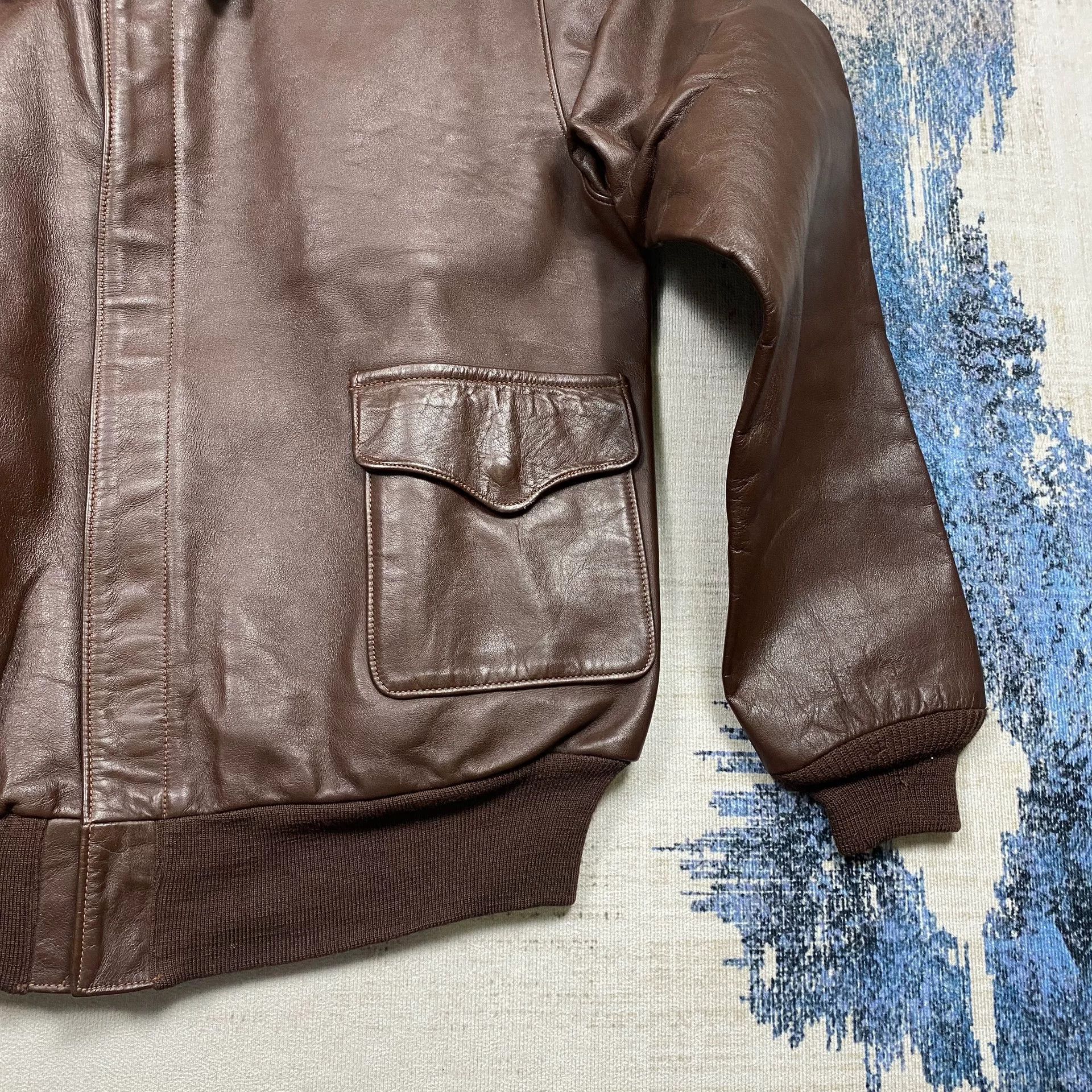 TOYS McCOY TOY MCCOYS A2 Leather Flight Jacket Size US XXS / EU 40 - 4 Thumbnail