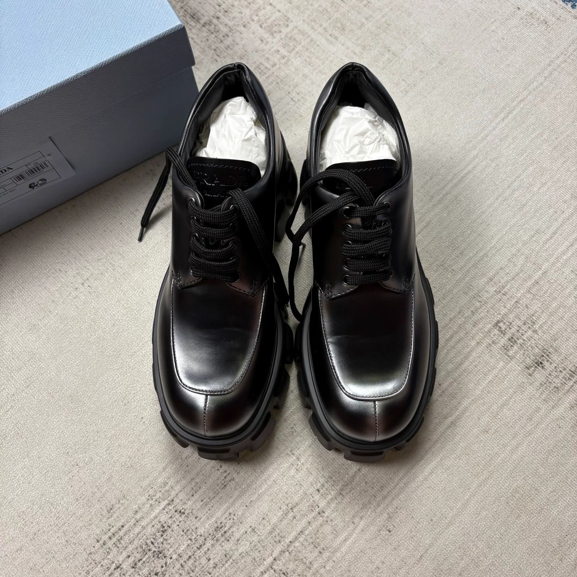 Prada PRADA Women's Platform Loafers Size US 7 / IT 37 - 2 Thumbnail
