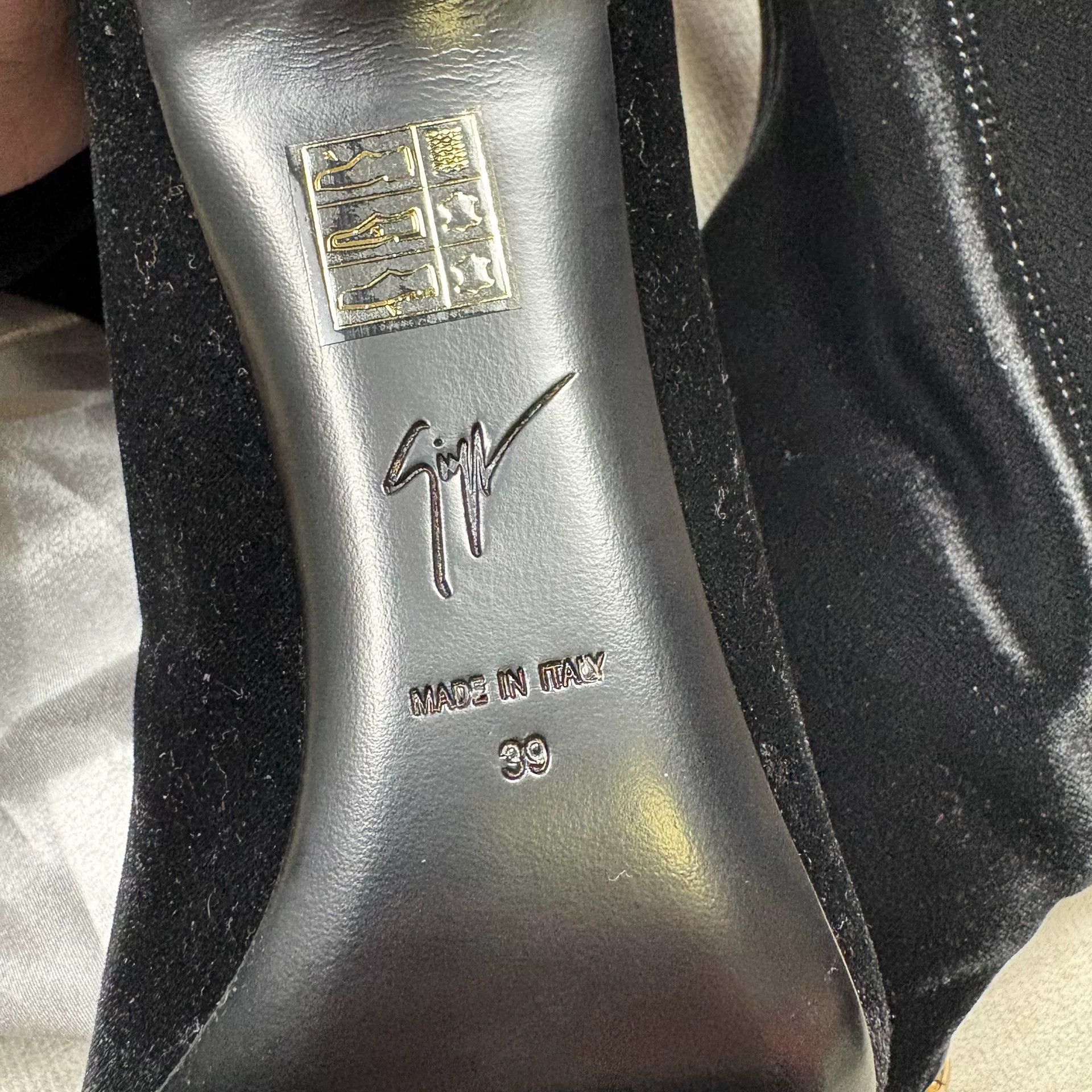 Giuseppe Zanotti GIUSEPPE ZANOTTI Velvet High Heels Size US 8 / IT 38 - 6 Thumbnail
