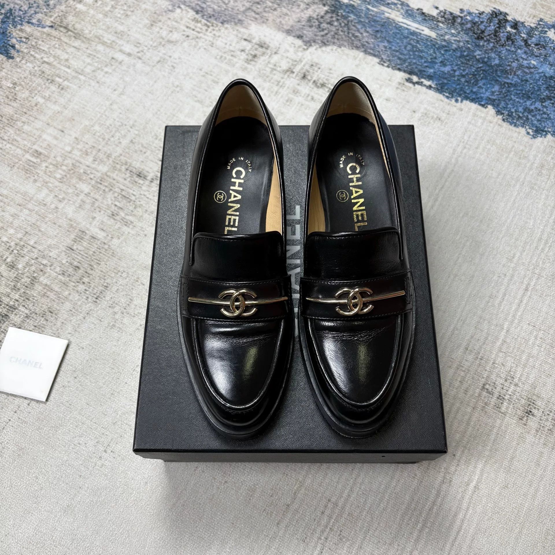 Chanel CHANEL Women's Black Loafers Size US 6 / IT 36 - 2 Thumbnail