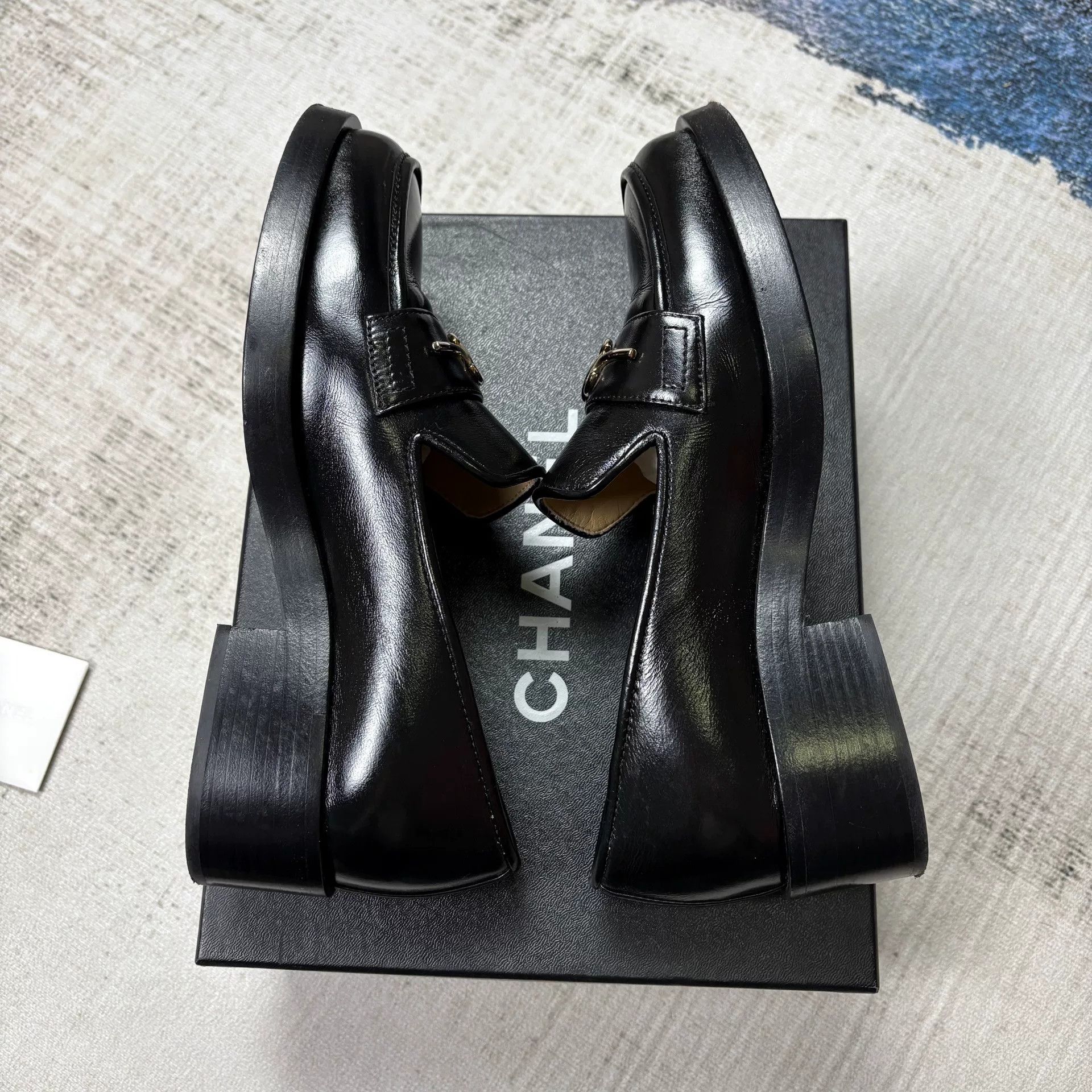 Chanel CHANEL Women's Black Loafers Size US 6 / IT 36 - 5 Thumbnail
