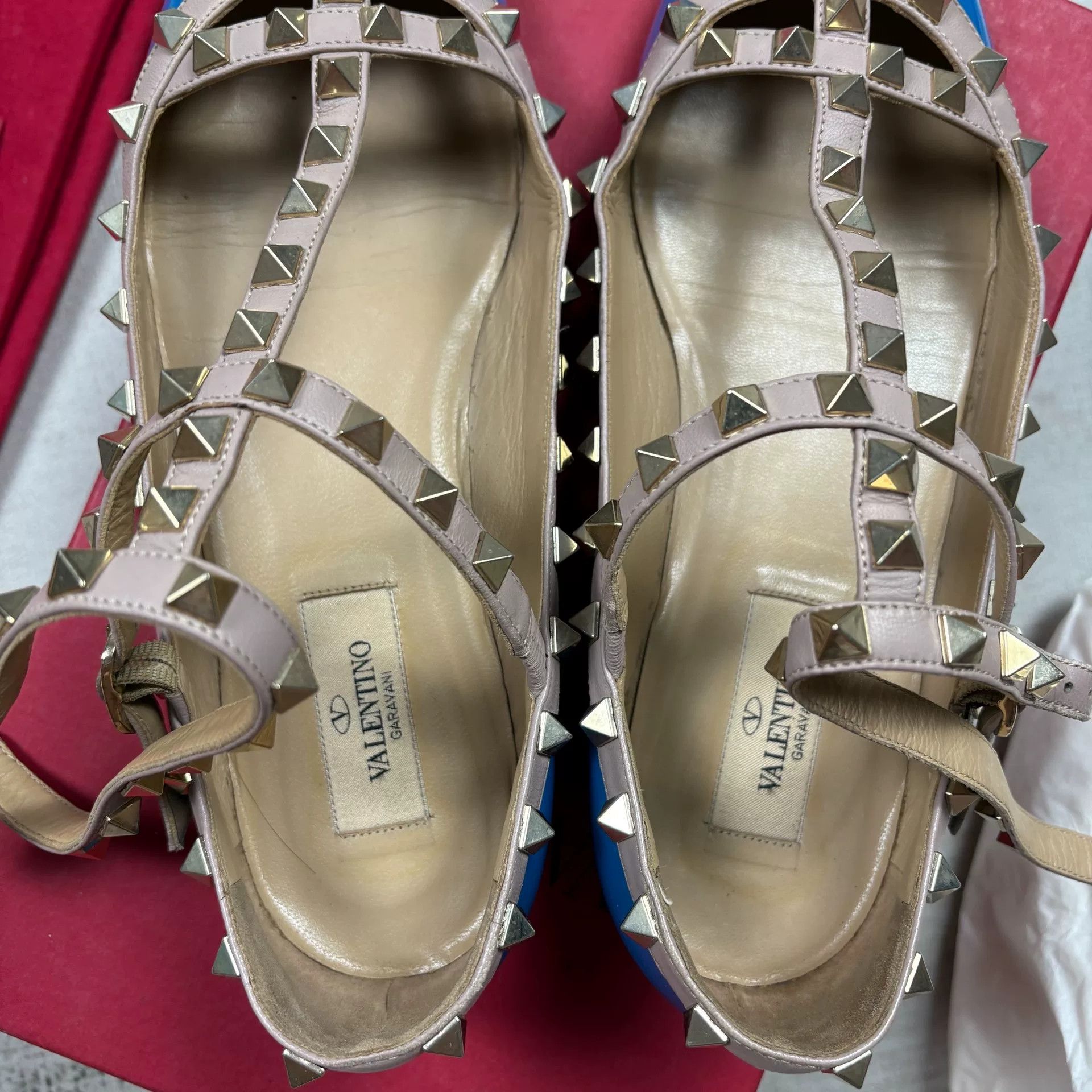 Valentino Valentino Rockstud Flat Sandals Size US 7 / IT 37 - 6 Thumbnail