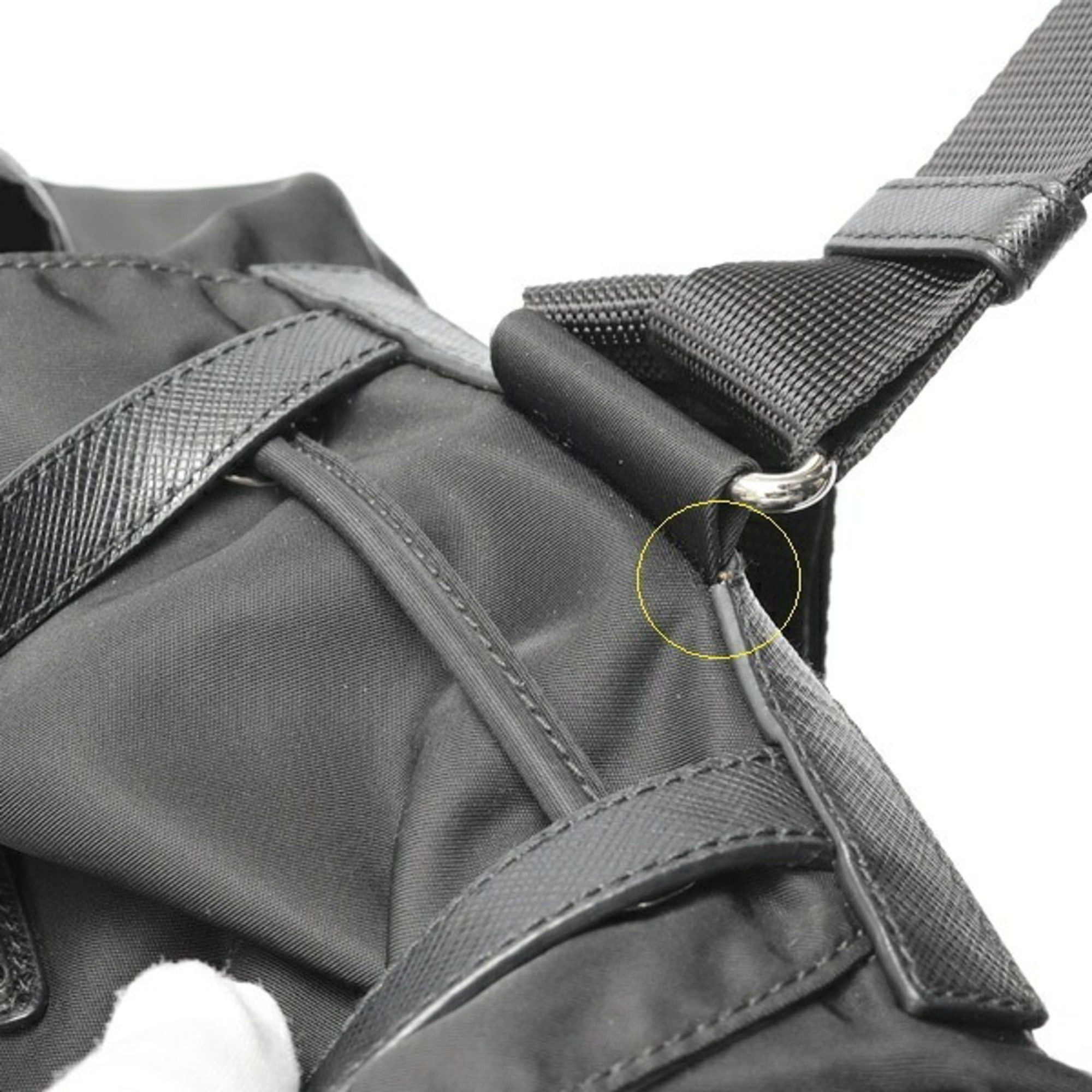 Prada Prada Backpack 1BZ032 in Nylon and Saffiano Leather, Black Size ONE SIZE - 6 Thumbnail