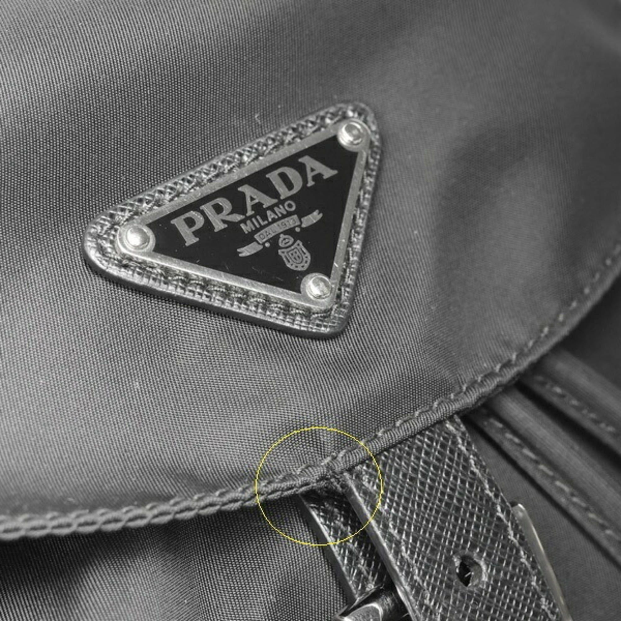 Prada Prada Backpack 1BZ032 in Nylon and Saffiano Leather, Black Size ONE SIZE - 5 Thumbnail