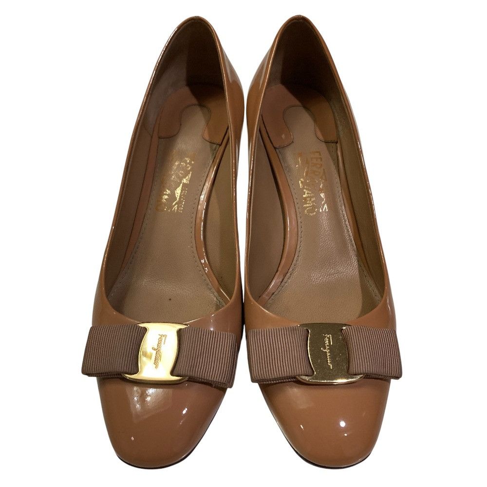 Salvatore Ferragamo Salvatore Ferragamo Salvatore Ferragamo Vara Patent Leather Pumps Leather Shoes DUTY FREE for USA Size ONE SIZE - 3 Thumbnail