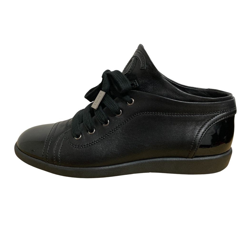 Chanel Chanel CHANEL Coco Mark Leather Sneakers Leather Shoes G25313 DUTY FREE for USA Size ONE SIZE - 2 Thumbnail