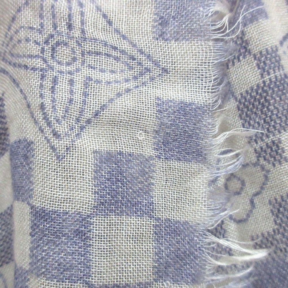 Louis Vuitton Louis Vuitton Louis Vuitton Etole Alize Damier Azur Stole Textile Shawl DUTY FREE for USA Size ONE SIZE - 13 Thumbnail