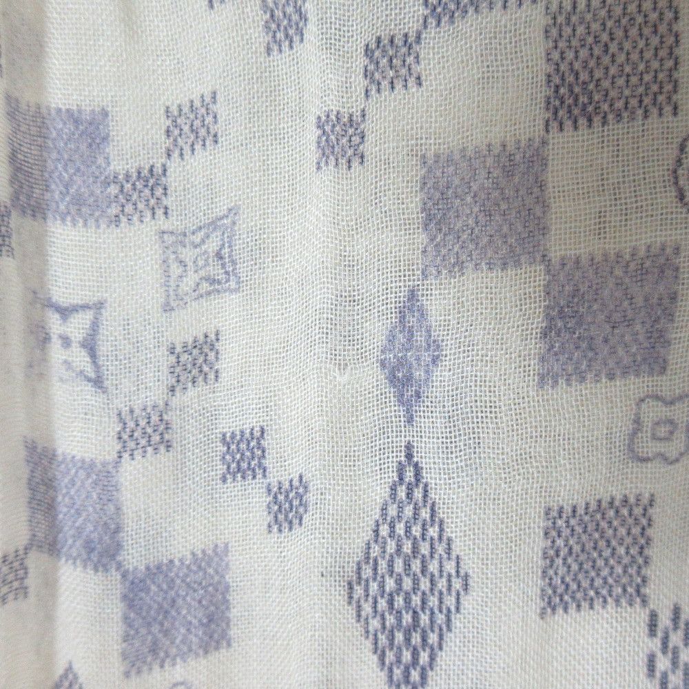 Louis Vuitton Louis Vuitton Louis Vuitton Etole Alize Damier Azur Stole Textile Shawl DUTY FREE for USA Size ONE SIZE - 11 Thumbnail