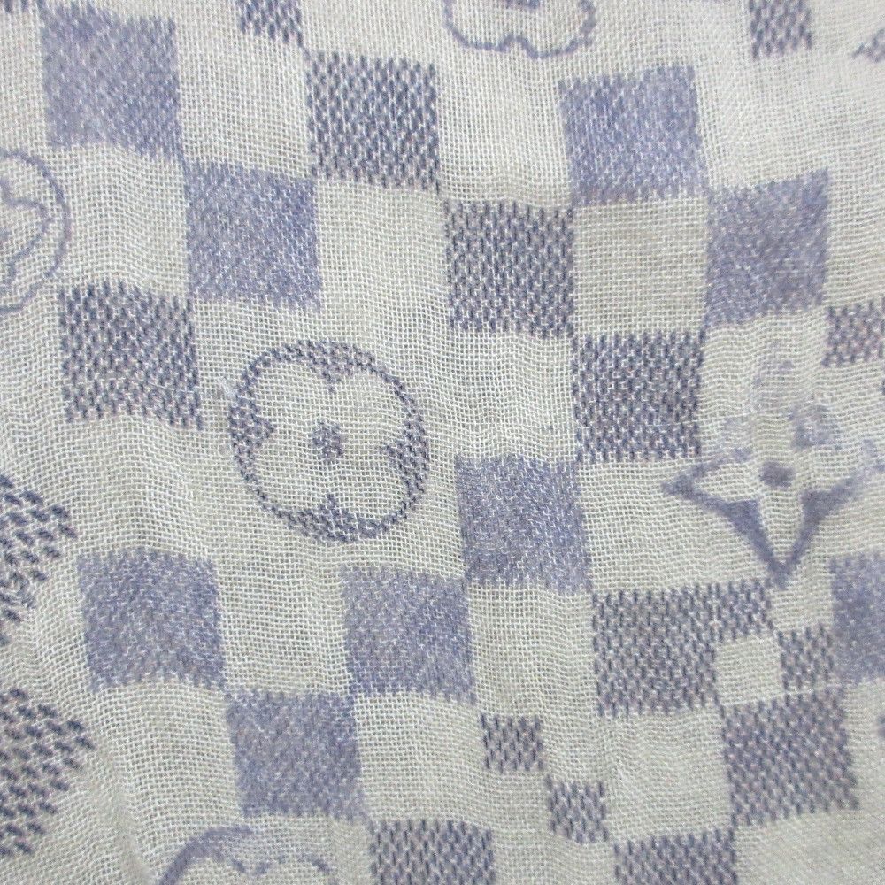 Louis Vuitton Louis Vuitton Louis Vuitton Etole Alize Damier Azur Stole Textile Shawl DUTY FREE for USA Size ONE SIZE - 15 Thumbnail