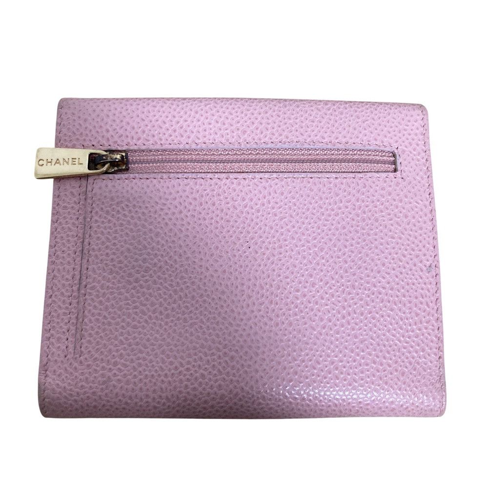 Chanel Chanel Chanel Coco Mark Caviar Skin Tri-fold Wallet Leather Short Wallet DUTY FREE for USA Size ONE SIZE - 2 Thumbnail