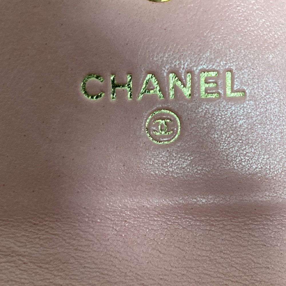Chanel Chanel Chanel Coco Mark Caviar Skin Tri-fold Wallet Leather Short Wallet DUTY FREE for USA Size ONE SIZE - 7 Thumbnail