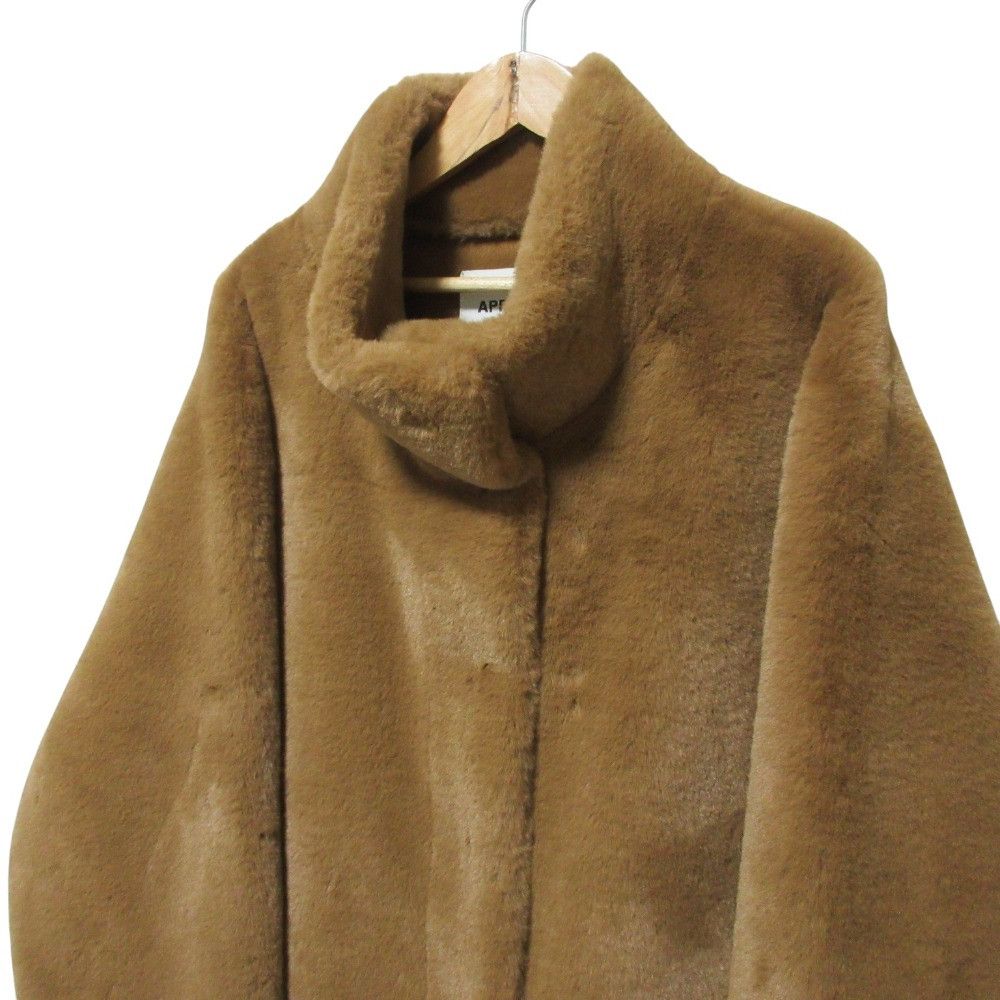 Other Other Apparis Stand Collar Faux Fur Coat Fur Outerwear DUTY FREE for USA Size ONE SIZE - 4 Thumbnail