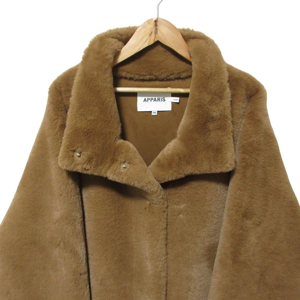 Other Other Apparis Stand Collar Faux Fur Coat Fur Outerwear DUTY FREE for USA Size ONE SIZE - 7 Thumbnail
