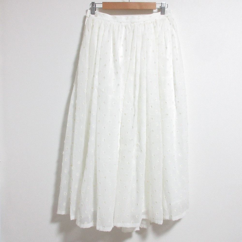 Other Other T-mat Masaki-Paris Dot Jacquard Flare Skirt Textile Skirts DUTY FREE for USA Size ONE SIZE - 2 Thumbnail
