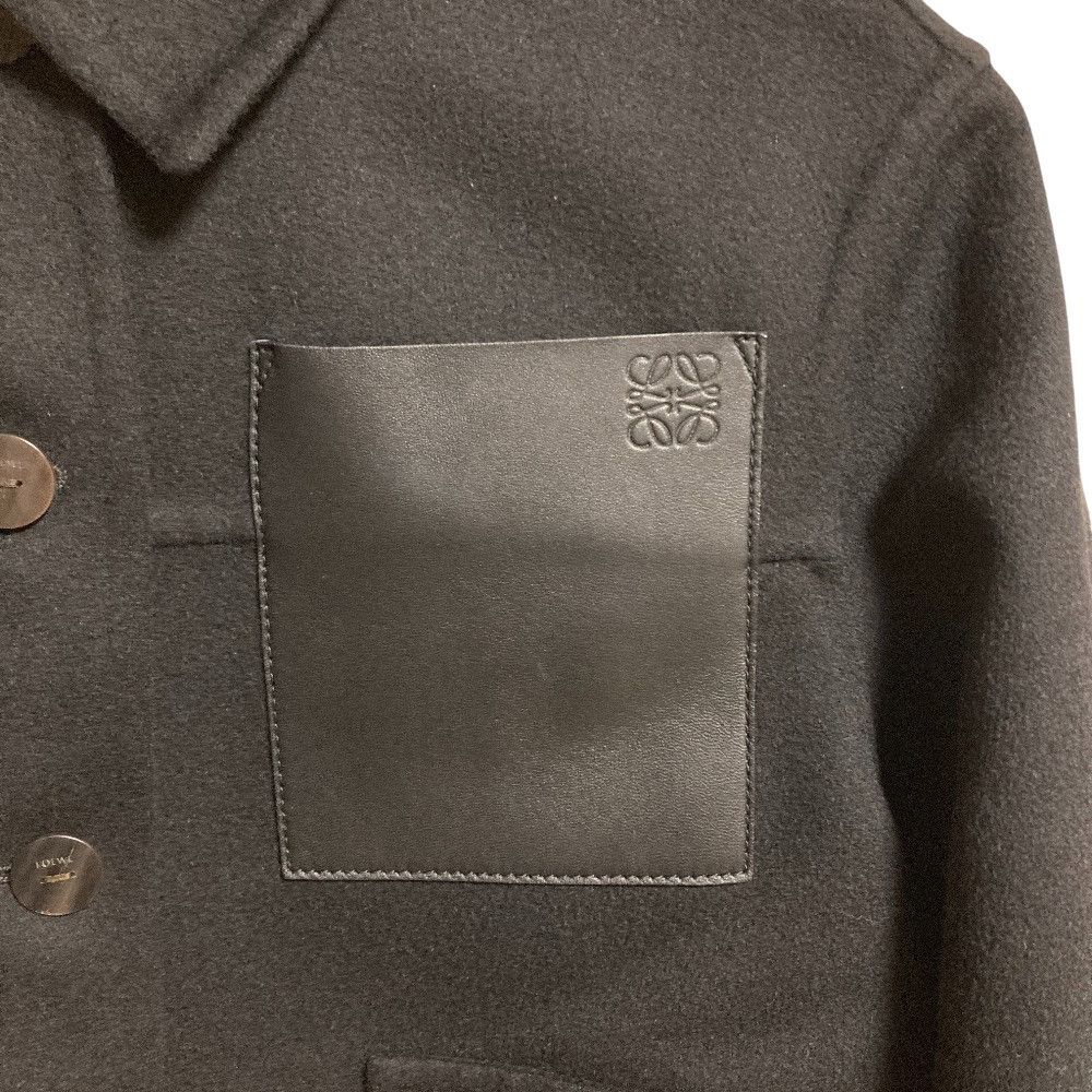 Loewe Loewe Loewe Anagram Logo Pocket Wool Cashmere Shirt Jacket Textile Outerwear S359Y02XAB DUTY FREE for USA Size ONE SIZE - 5 Thumbnail