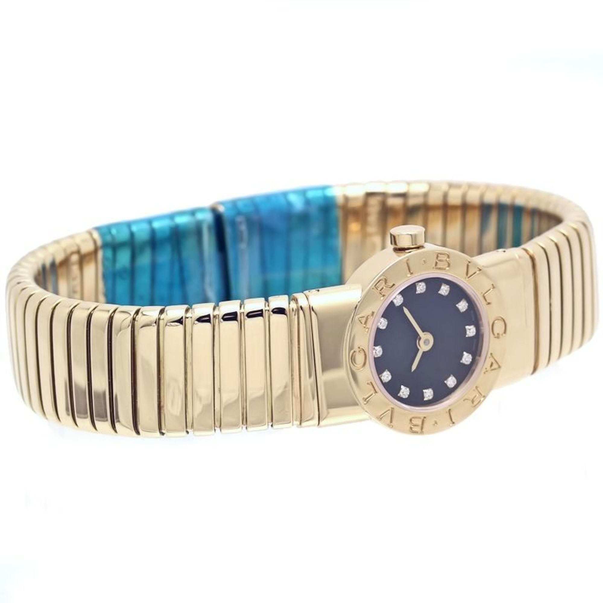 Bvlgari BVLGARI Tubogas 12P Diamond Watch BB192TY 12 BB192TG Women's 18KYG 40263 Size ONE SIZE - 6 Thumbnail