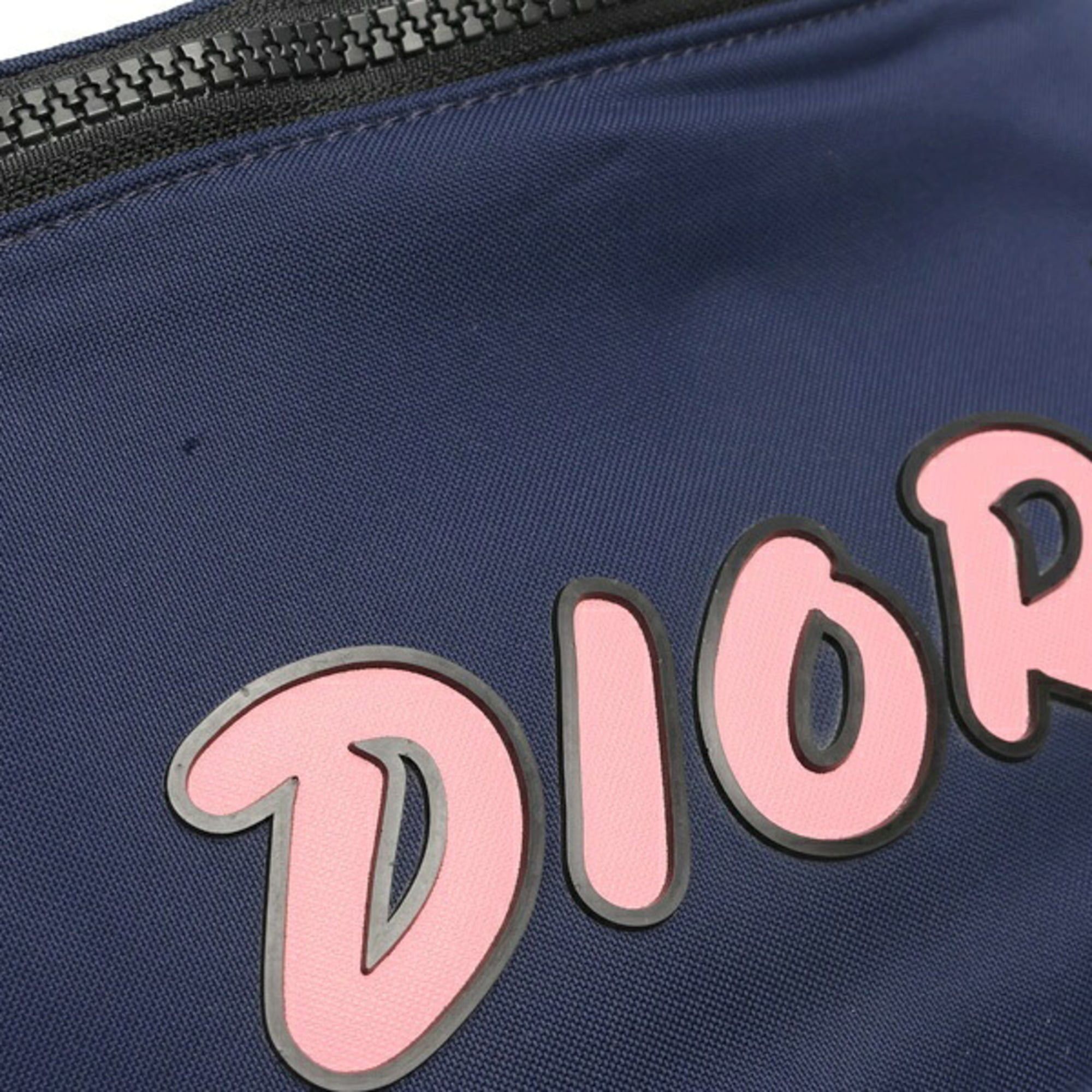 Christian Dior Dior Kaws Collaboration Bee Body Bag Belt Waist Pouch Nylon Leather Navy S-159996