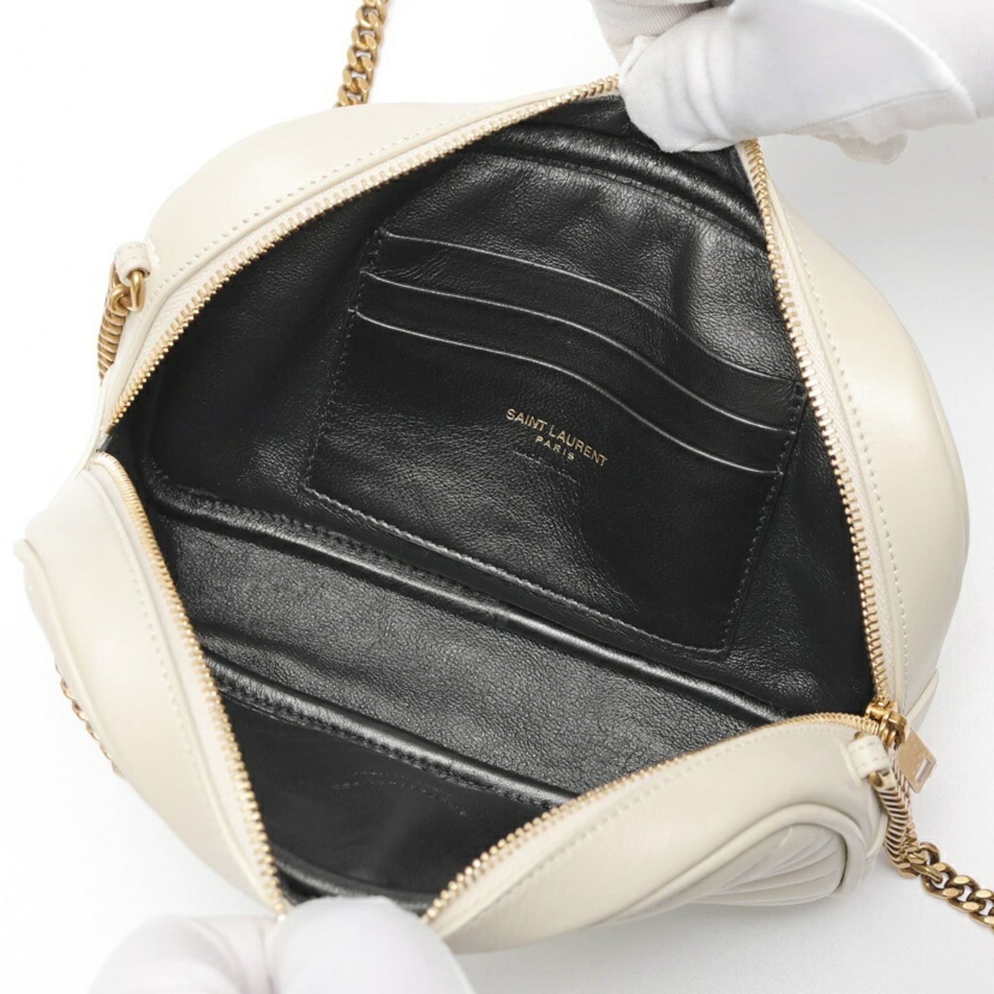 Saint Laurent Paris Saint Laurent Lou Chain Shoulder Bag 748849 Quilted Leather Ivory S-160082 Size ONE SIZE - 7 Thumbnail