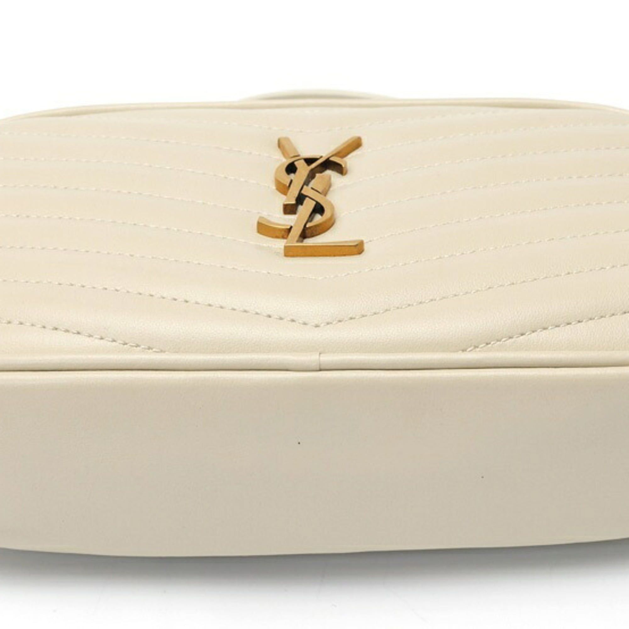 Saint Laurent Paris Saint Laurent Lou Chain Shoulder Bag 748849 Quilted Leather Ivory S-160082 Size ONE SIZE - 5 Thumbnail