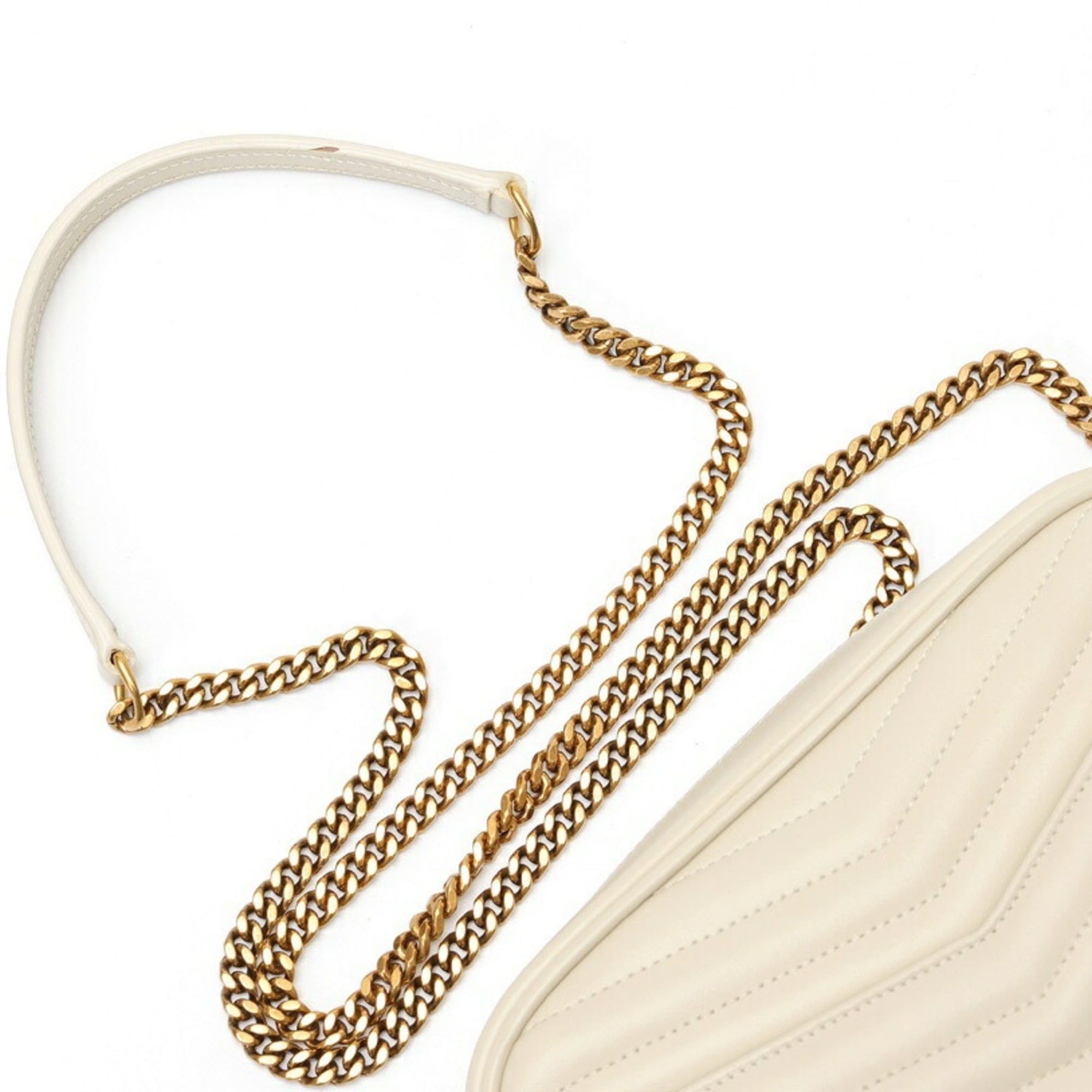 Saint Laurent Paris Saint Laurent Lou Chain Shoulder Bag 748849 Quilted Leather Ivory S-160082 Size ONE SIZE - 6 Thumbnail