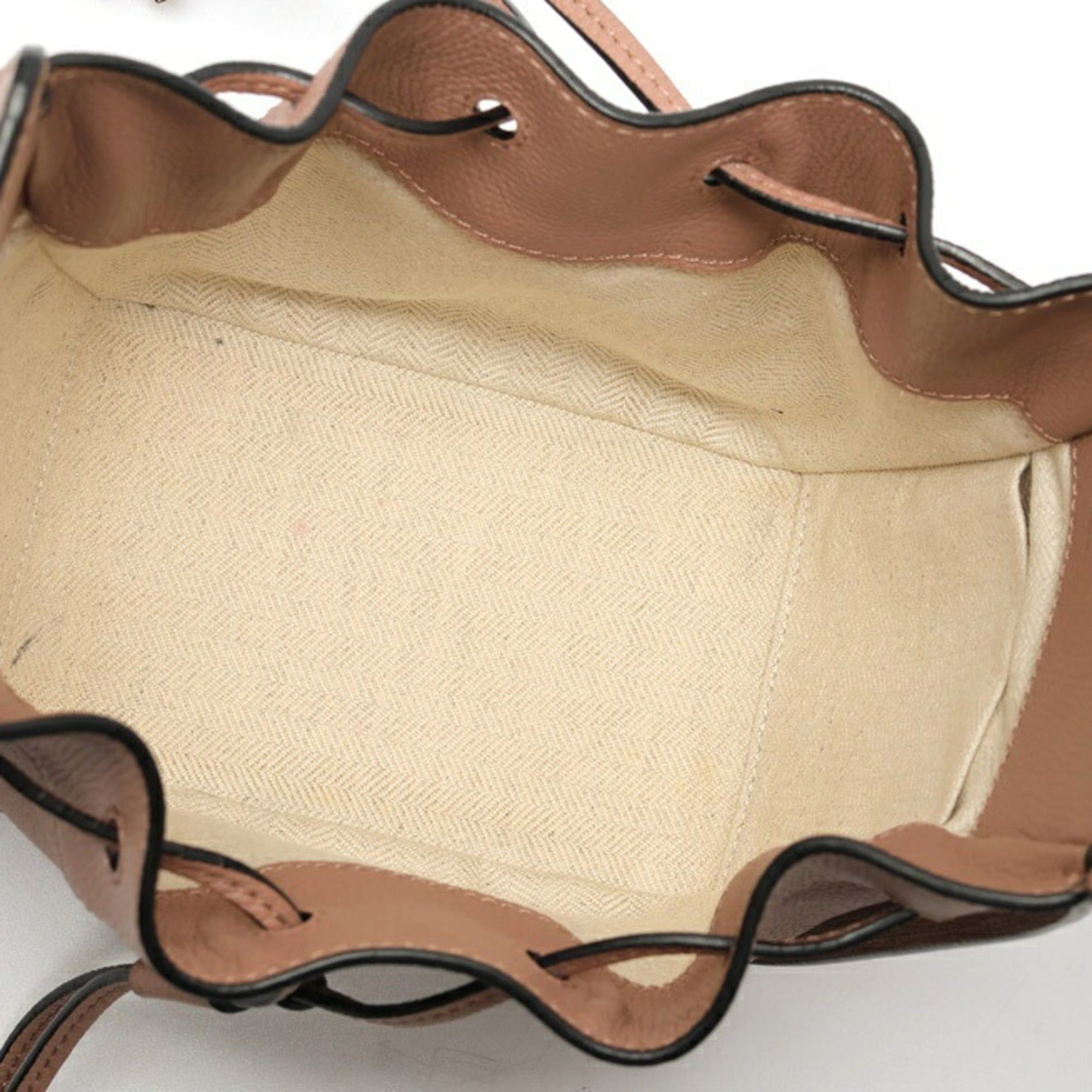 Loewe LOEWE Hammock Drawstring Bag Mini A538V07X10 in Pink Beige Calfskin Size ONE SIZE - 5 Thumbnail