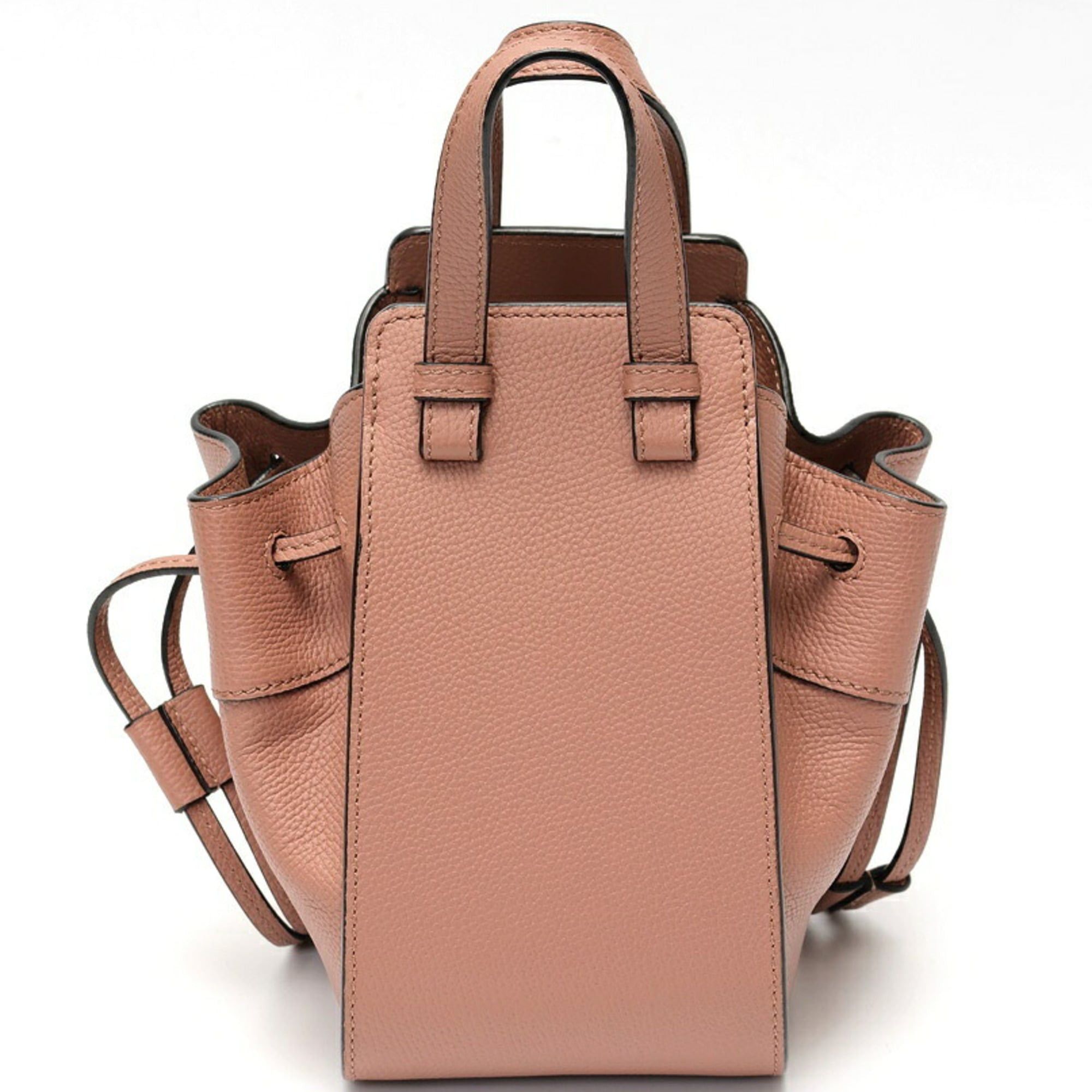 Loewe LOEWE Hammock Drawstring Bag Mini A538V07X10 in Pink Beige Calfskin Size ONE SIZE - 3 Thumbnail