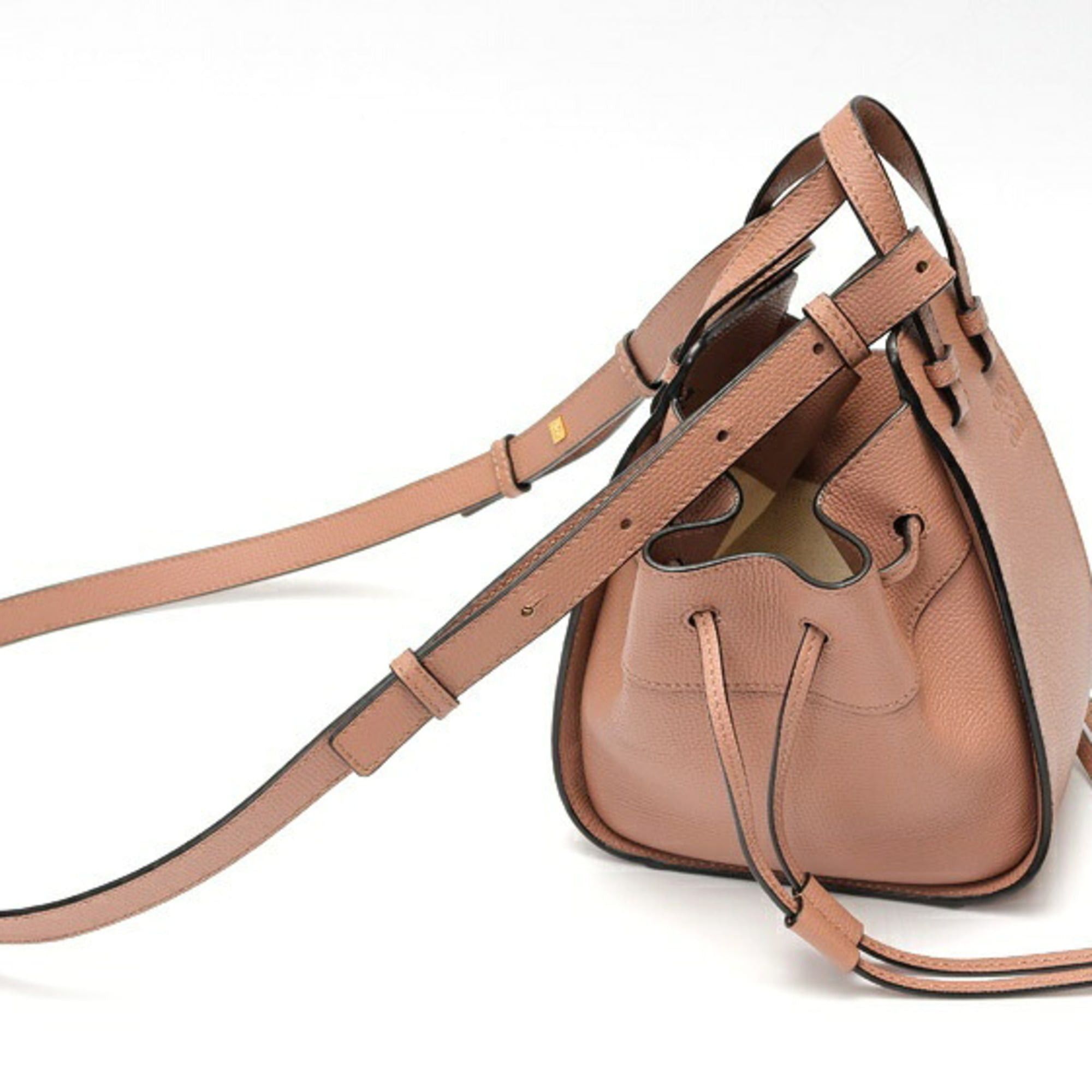 Loewe LOEWE Hammock Drawstring Bag Mini A538V07X10 in Pink Beige Calfskin Size ONE SIZE - 2 Thumbnail
