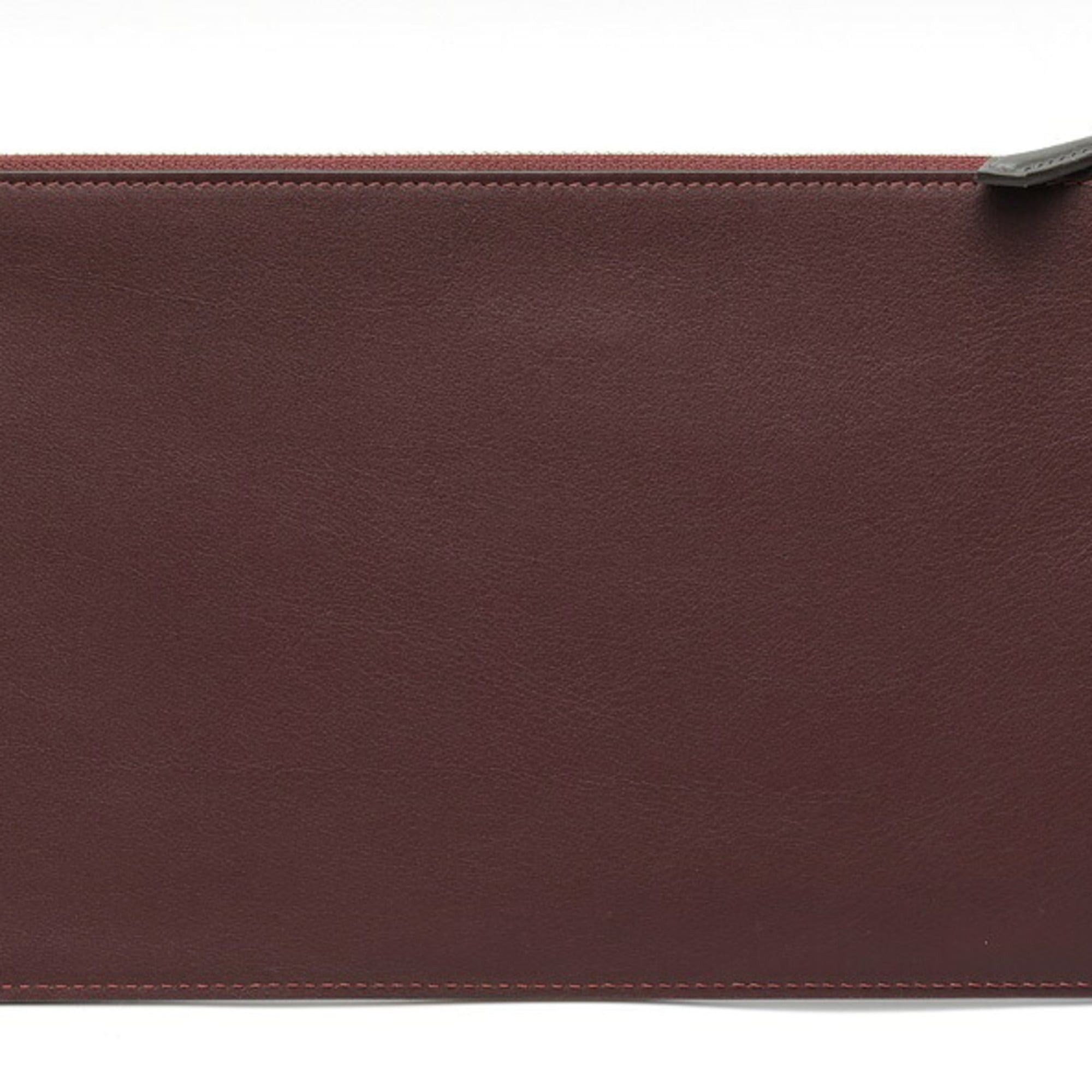 Fendi FENDI Flat Baguette Clutch Bag Medium 8N0149 Leather Bordeaux S-160070 Size ONE SIZE - 2 Thumbnail