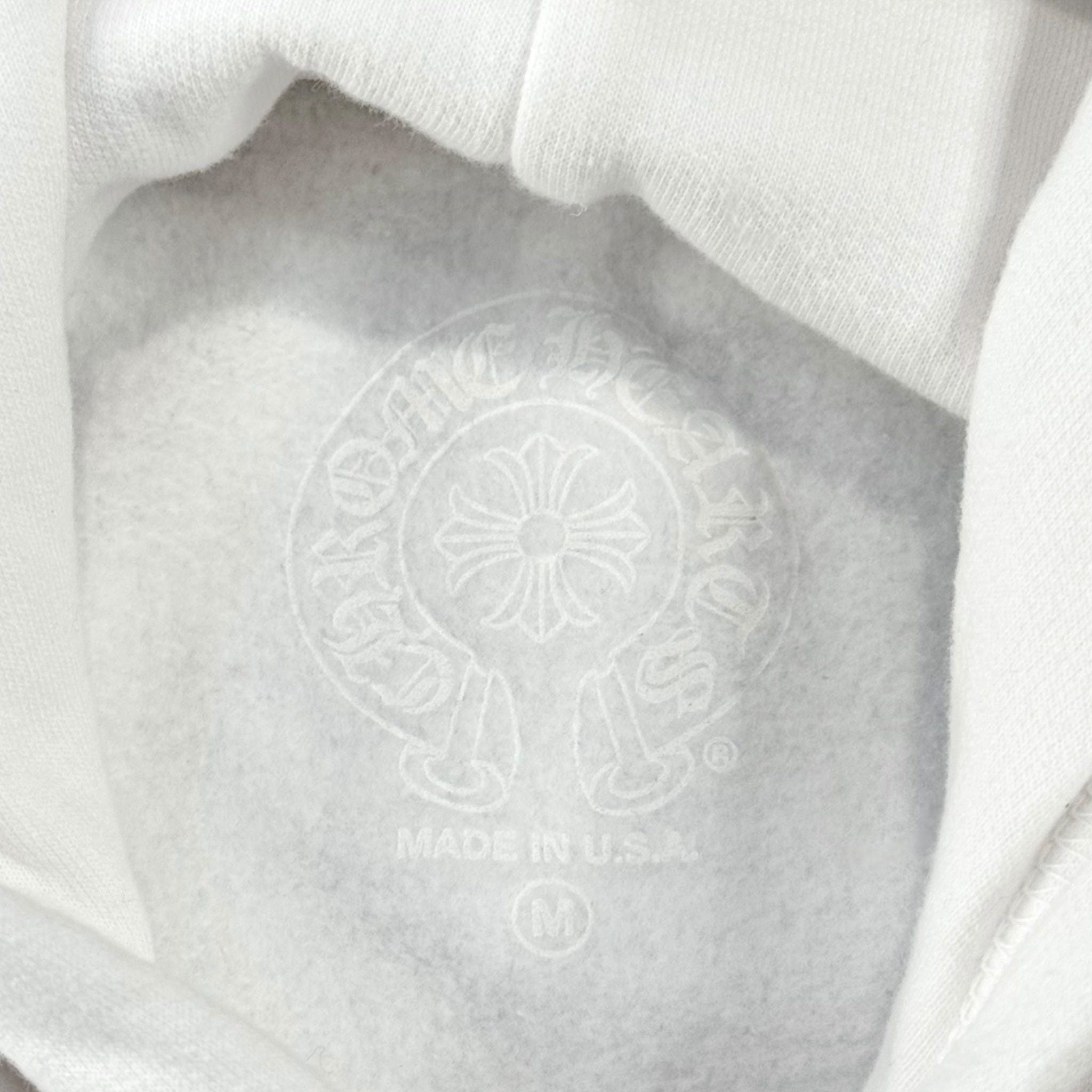 Vertical Logo Hooded Sweatshirt White Black