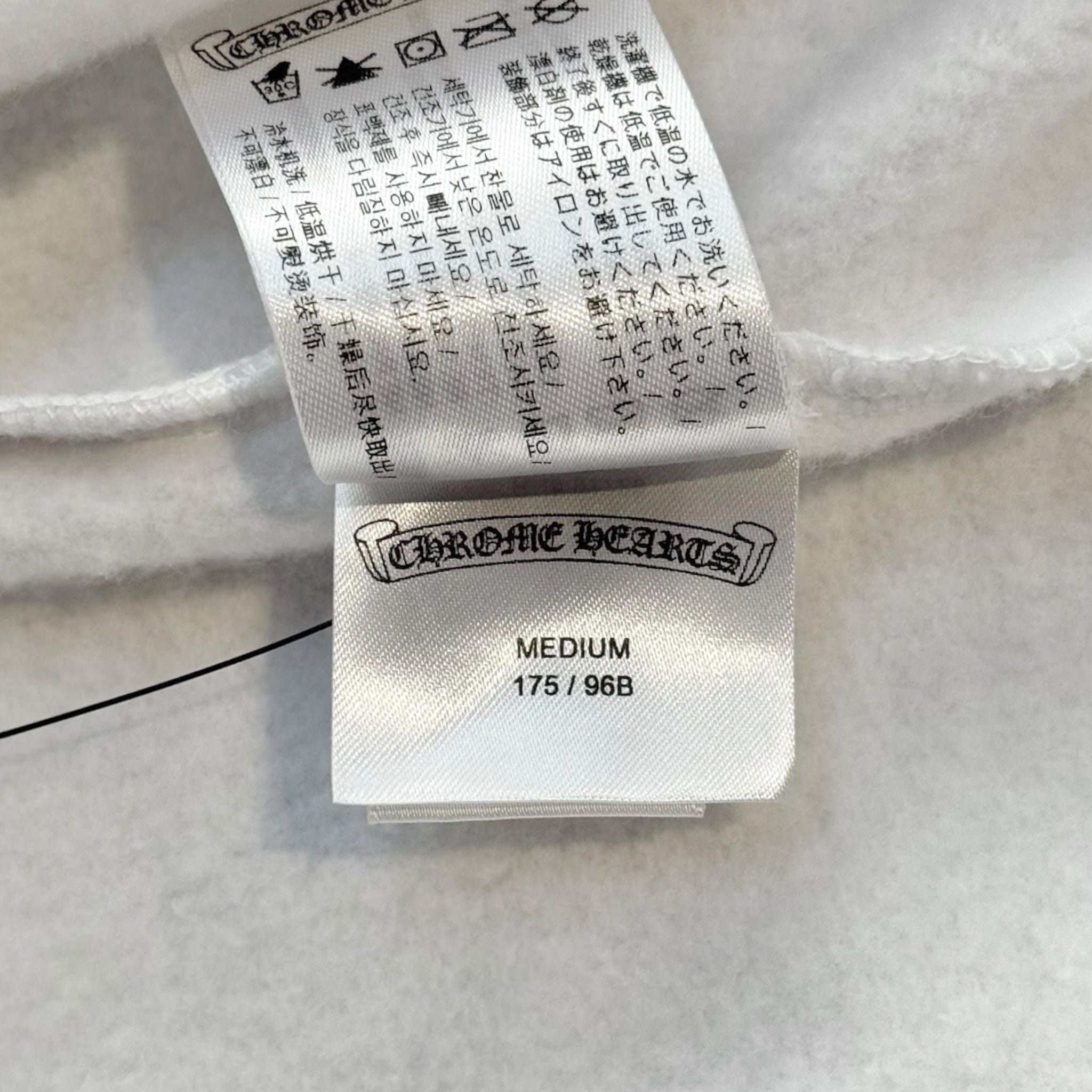 Vertical Logo Hooded Sweatshirt White Black