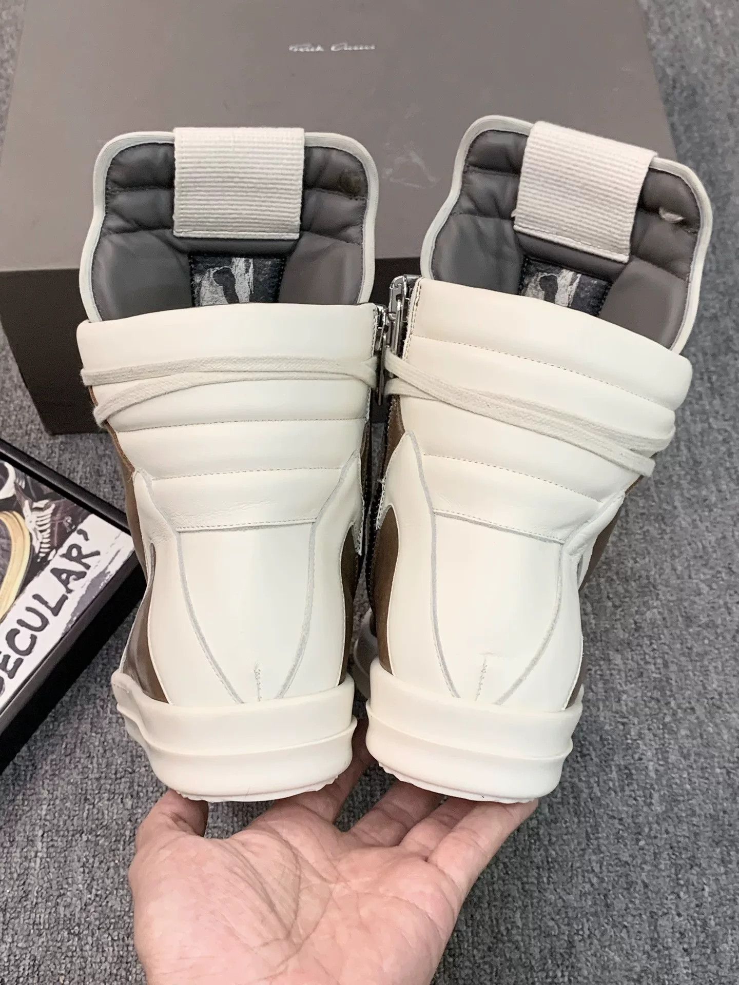 Rick Owens rick owens brown leather high-top sneakers Size US 8.5 / EU 41-42 - 7 Thumbnail