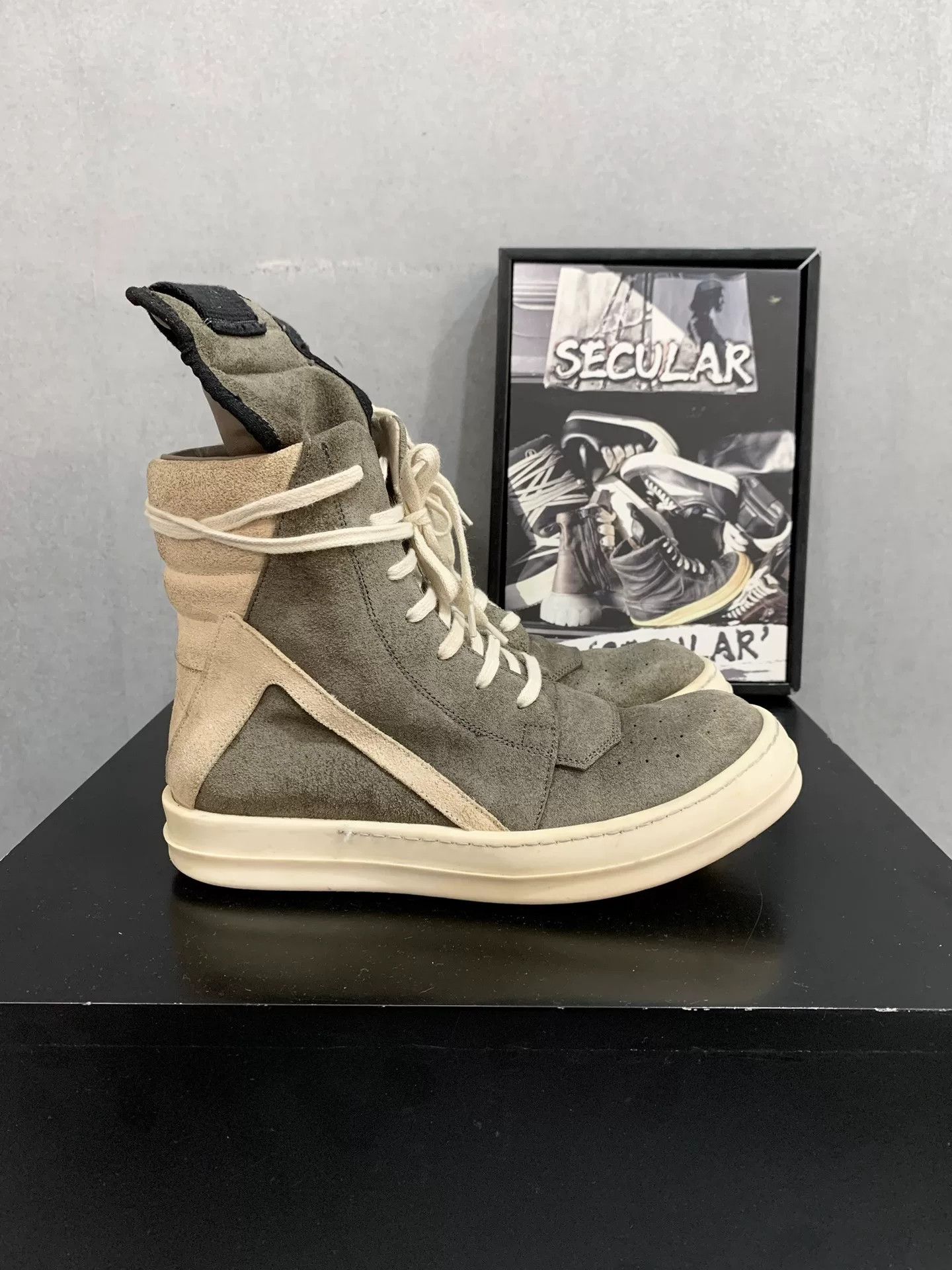 Rick Owens rick owens gray suede high-top sneakers Size US 9 / EU 42 - 3 Thumbnail