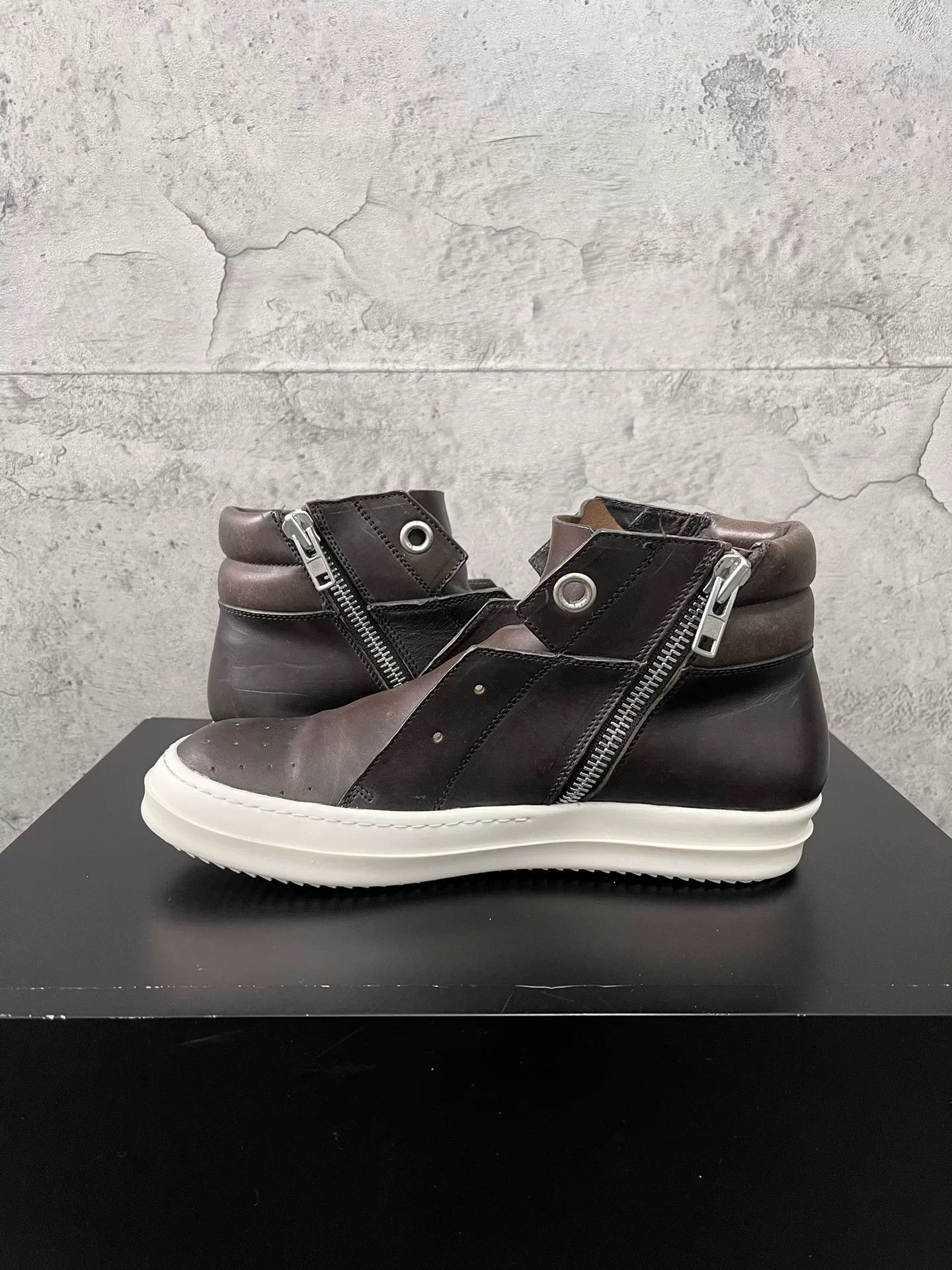 Rick Owens rick owens island dunk brown high-top sneakers Size US 10 / EU 43 - 5 Thumbnail