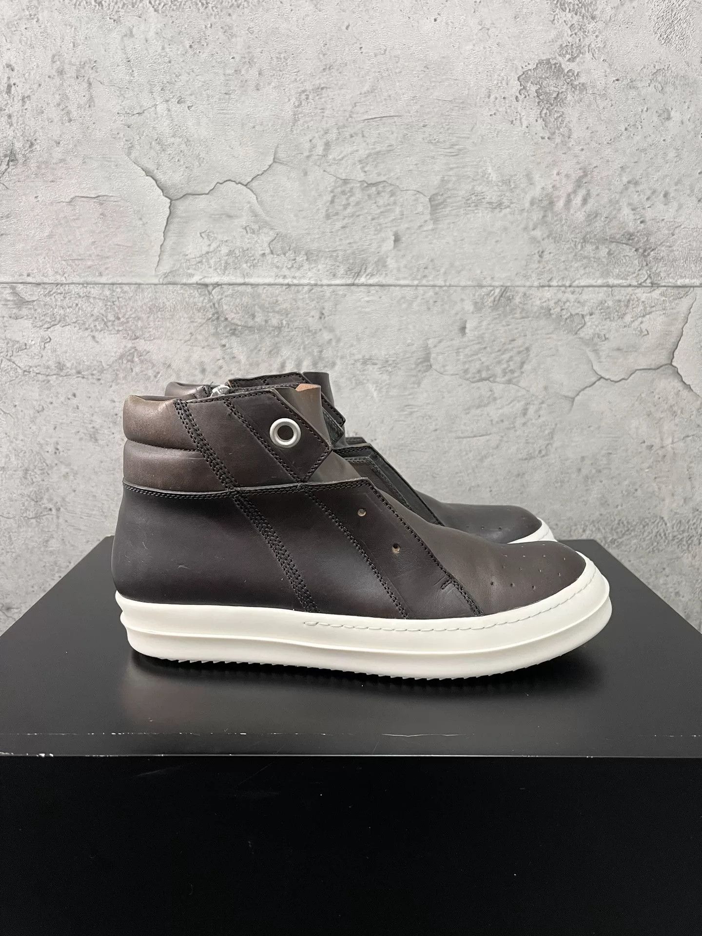 Rick Owens rick owens island dunk brown high-top sneakers Size US 10 / EU 43 - 2 Thumbnail