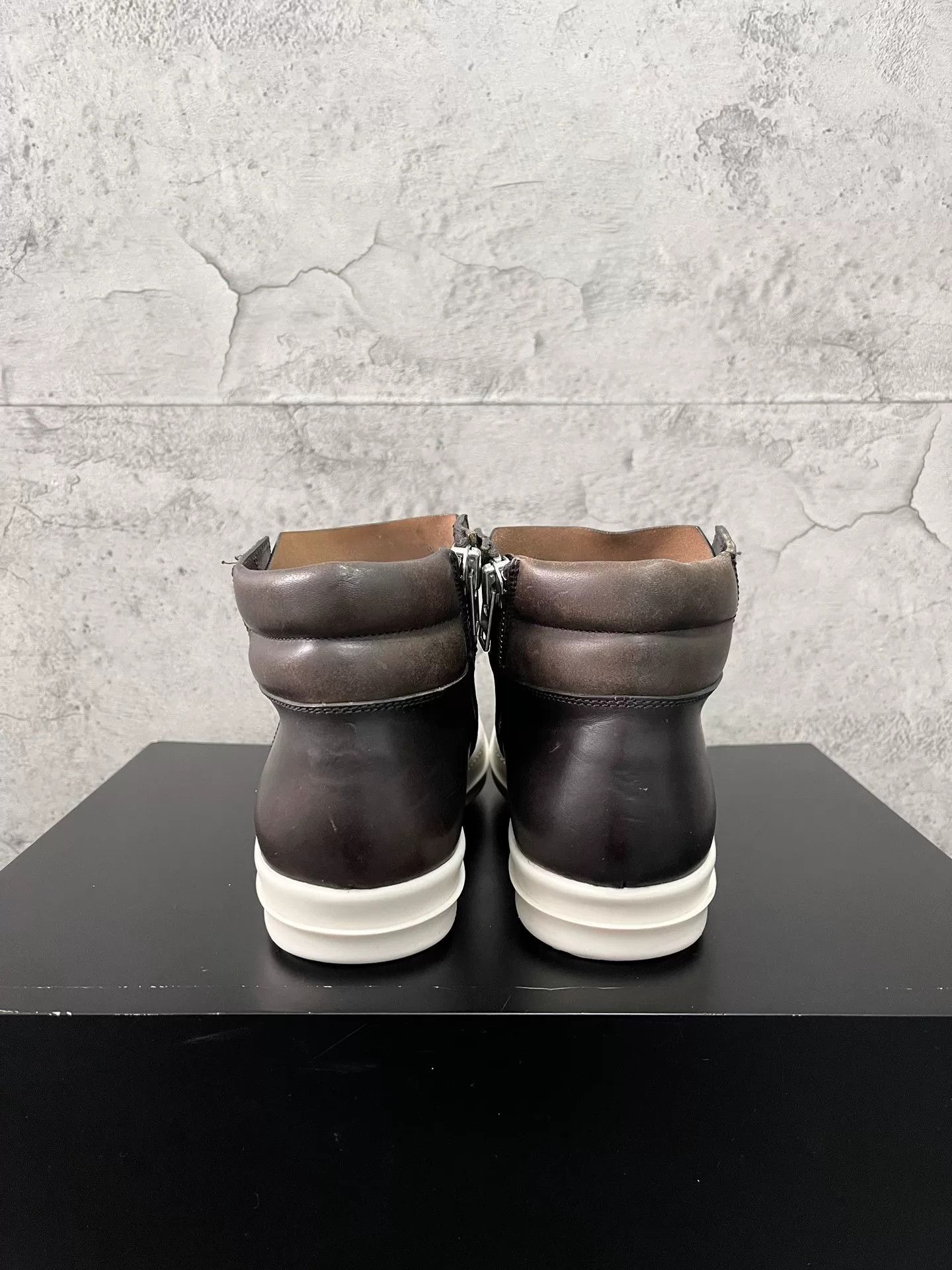 Rick Owens rick owens island dunk brown high-top sneakers Size US 10 / EU 43 - 7 Thumbnail