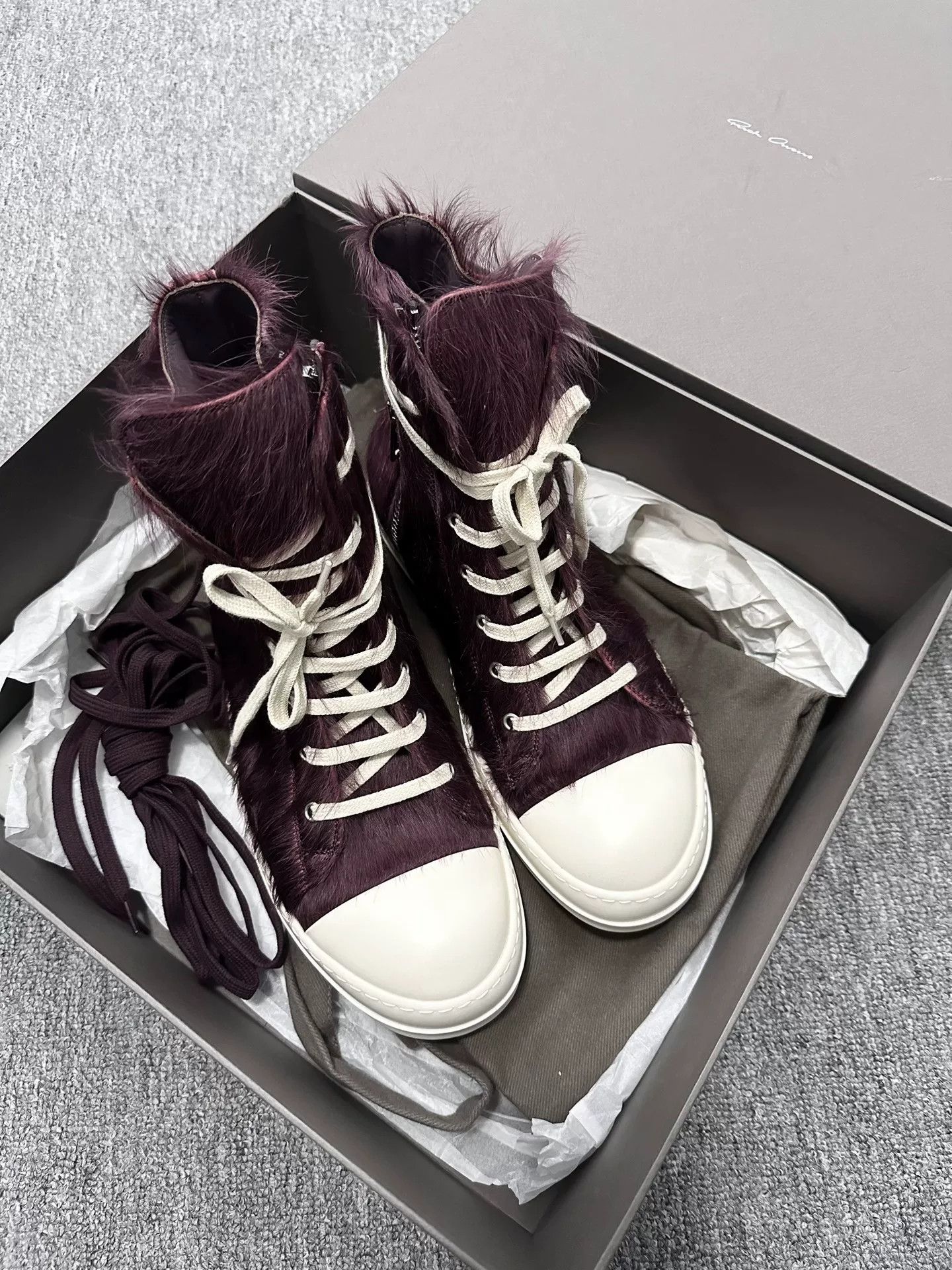 Rick Owens rick owens purple high-top sneakers Size US 6 / IT 36 - 4 Thumbnail