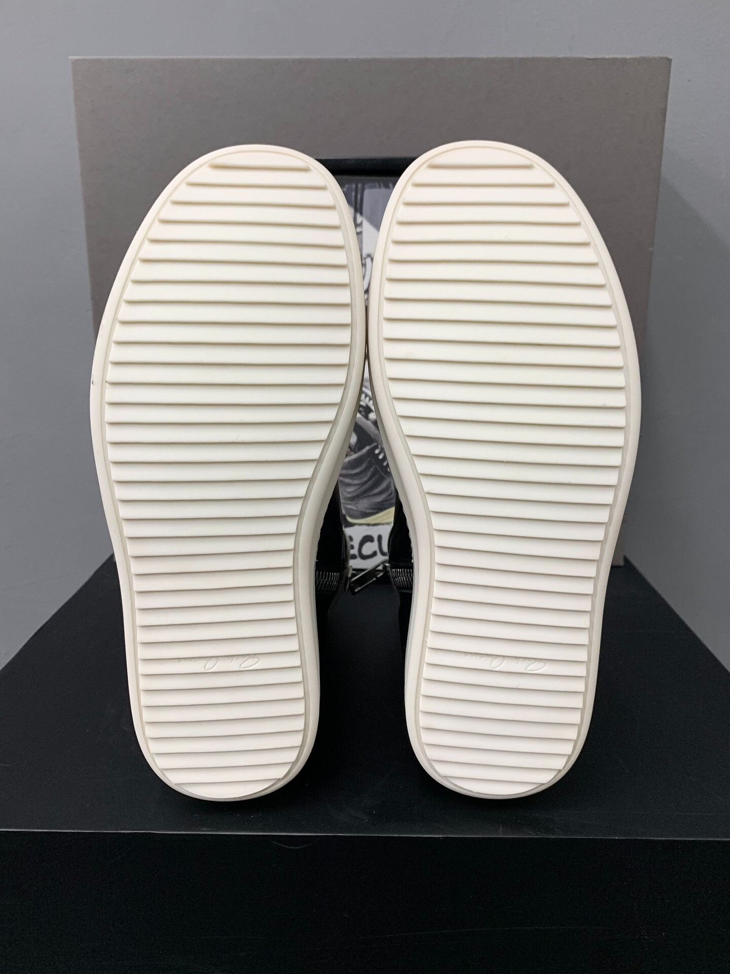 Rick Owens rick owens black and white geobasket sneakers Size US 6 / EU 39 - 8 Thumbnail
