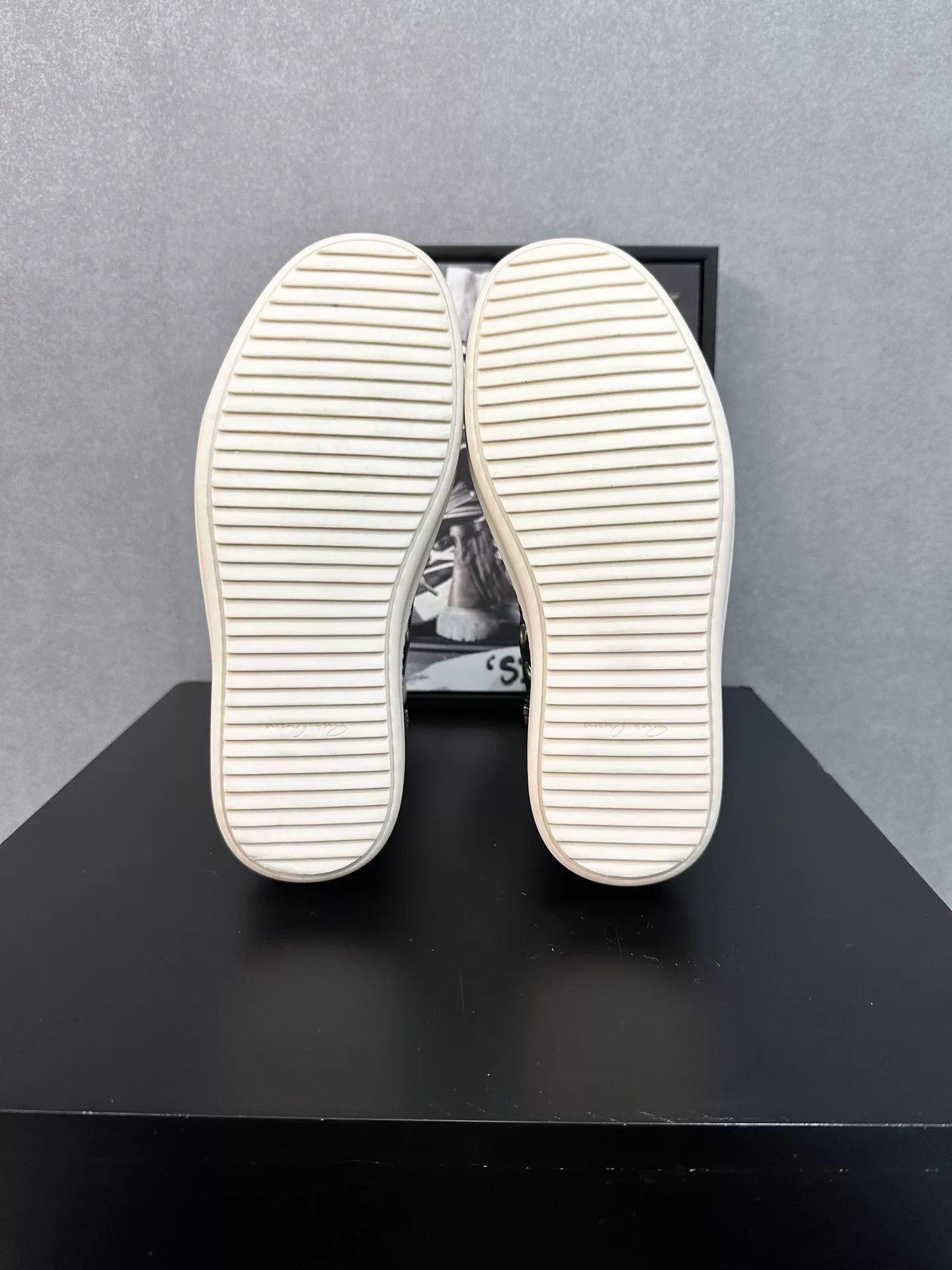 Rick Owens rick owens black and white high-top sneakers Size US 6 / IT 36 - 8 Thumbnail