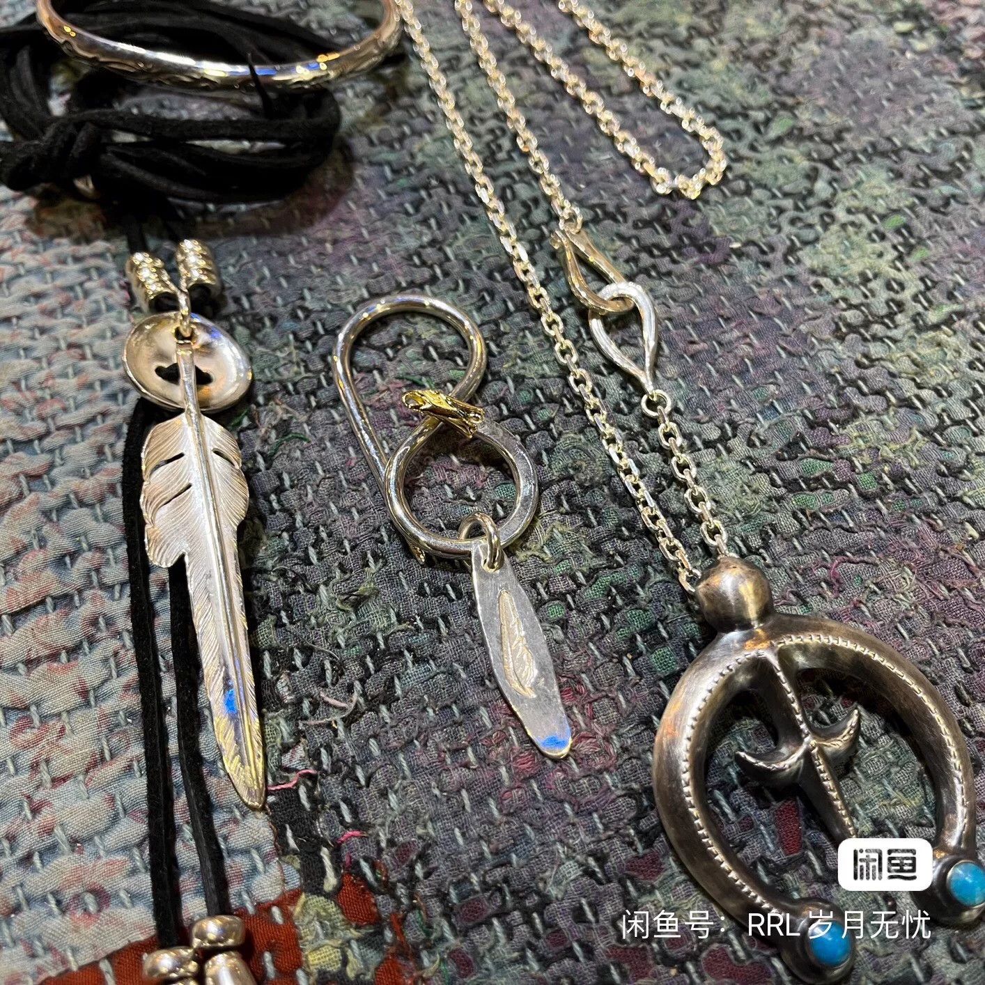 Larry Smith feather jewelry set with bracelet and ring Size ONE SIZE - 4 Thumbnail