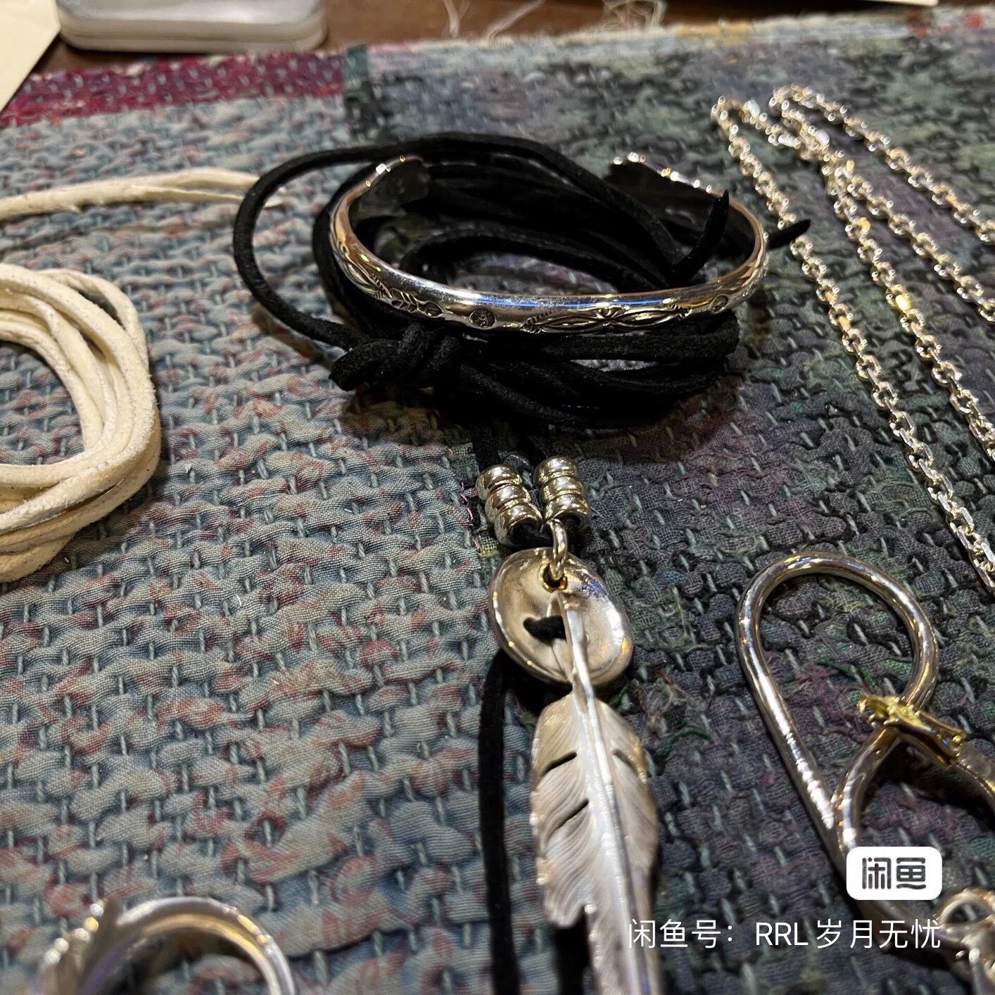 Larry Smith feather jewelry set with bracelet and ring Size ONE SIZE - 5 Thumbnail
