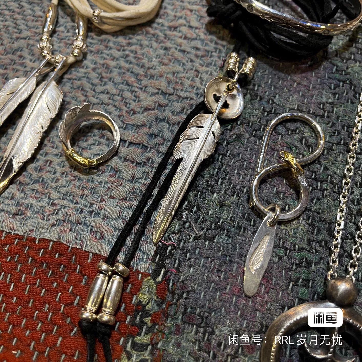 Larry Smith feather jewelry set with bracelet and ring Size ONE SIZE - 6 Thumbnail