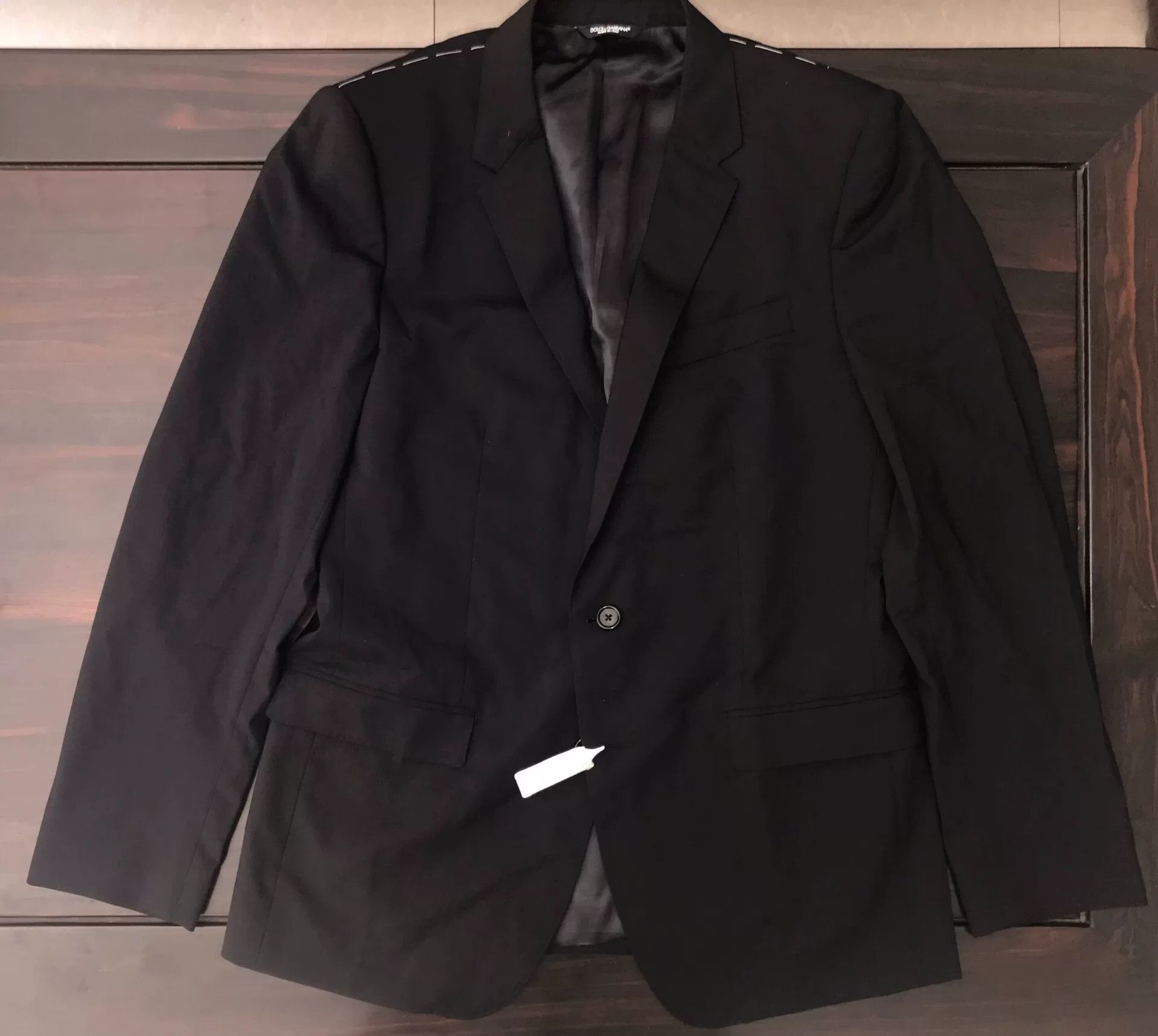 Dolce & Gabbana luxury black wool suit by dolce gabbana Size US L / EU 52-54 / 3 - 2 Thumbnail