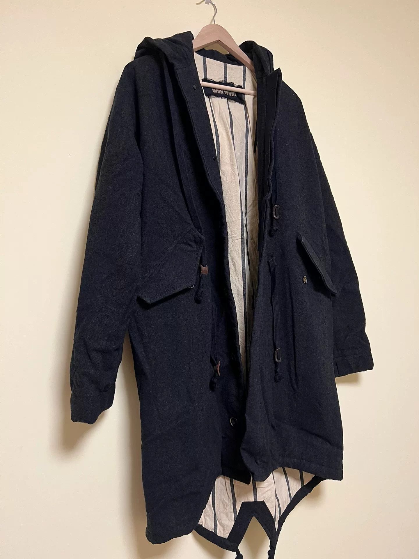 Uma Wang UMA WANG Striped Wool Coat for Men Size US S / EU 44-46 / 1 - 7 Thumbnail
