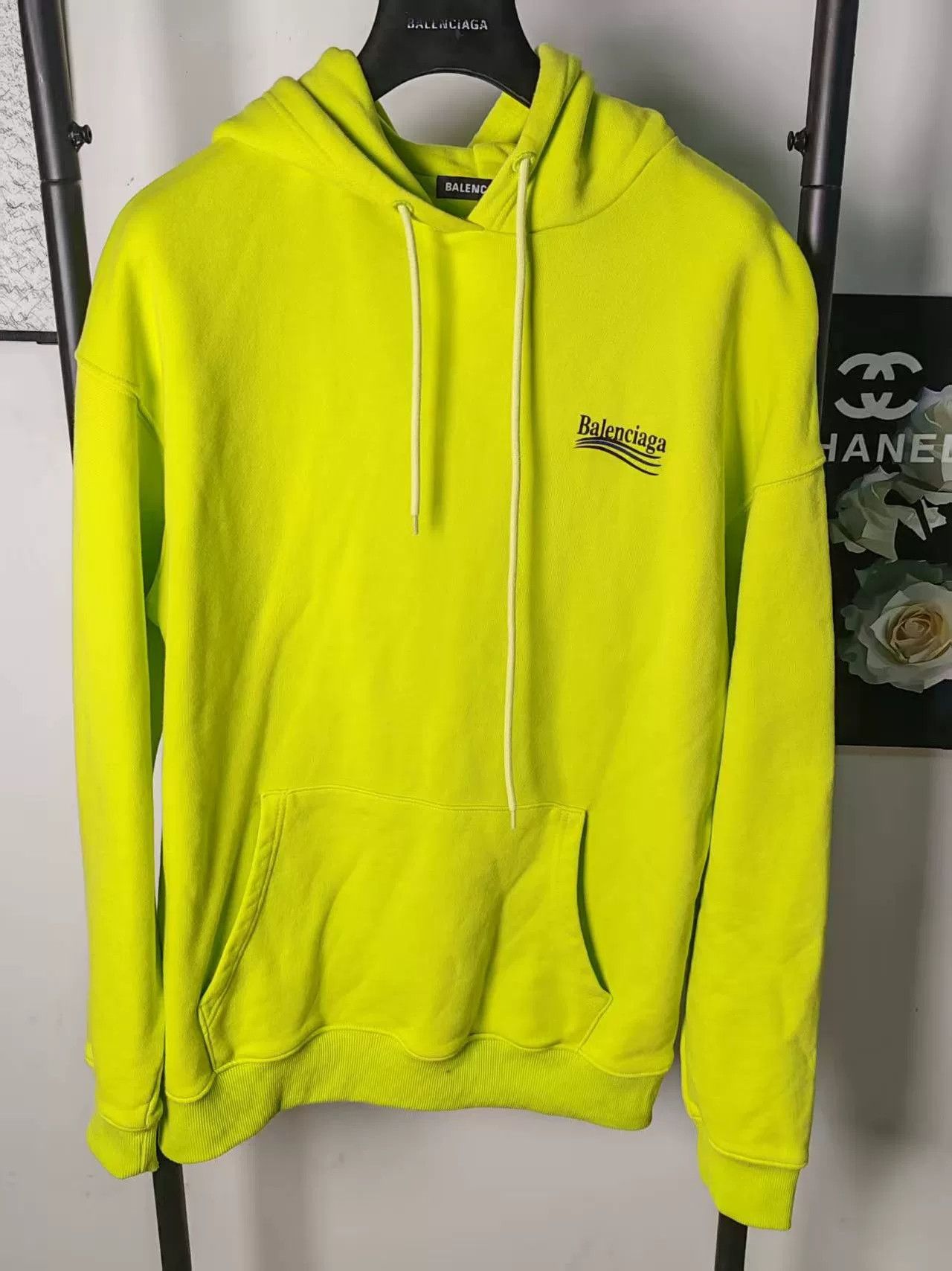 Balenciaga Balenciaga Wave Hoodie in Lime Green Size US M / EU 48-50 / 2 - 2 Thumbnail