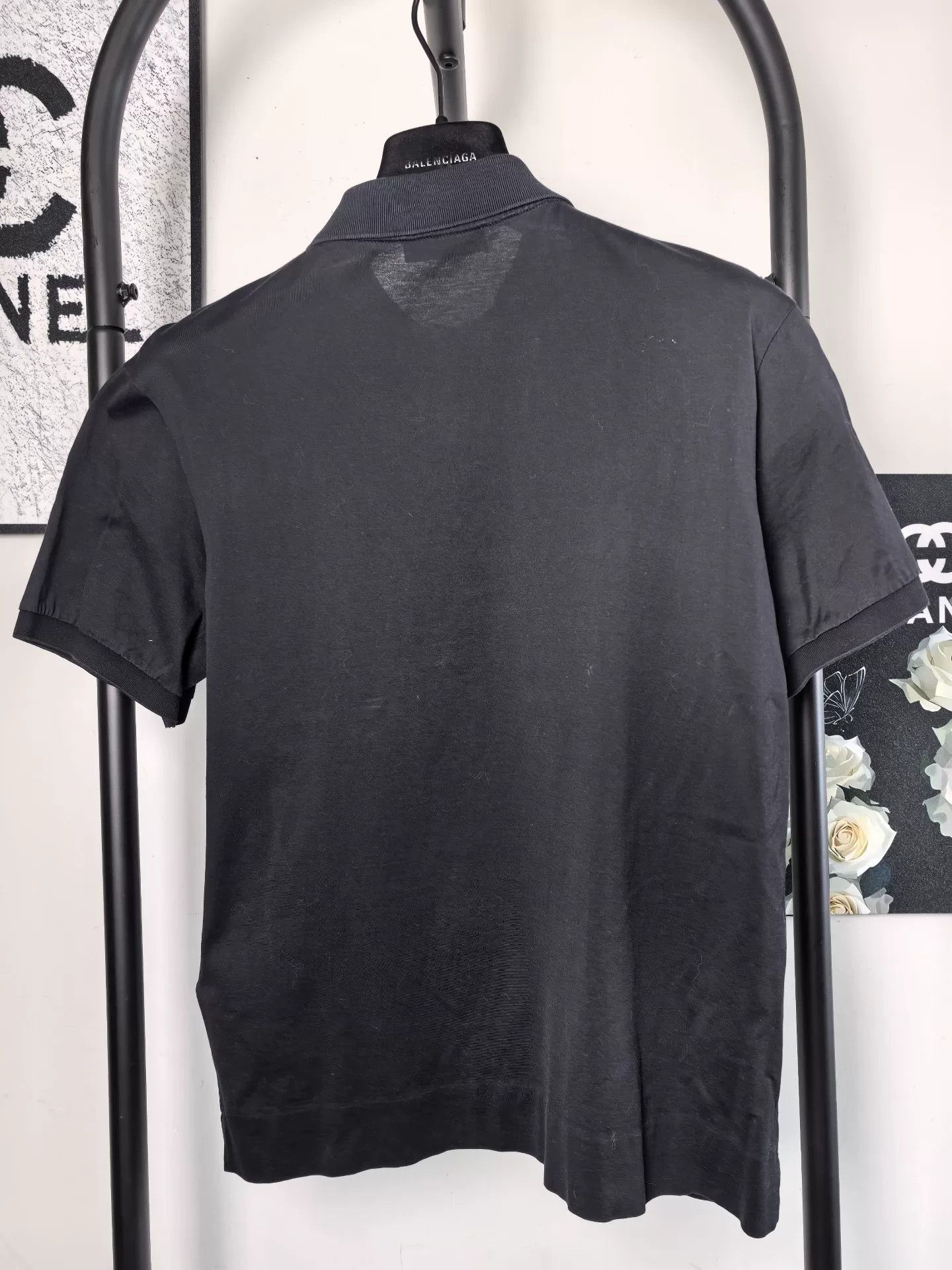 Prada Prada Black Triangle Logo Polo Shirt Size US M / EU 48-50 / 2 - 2 Thumbnail