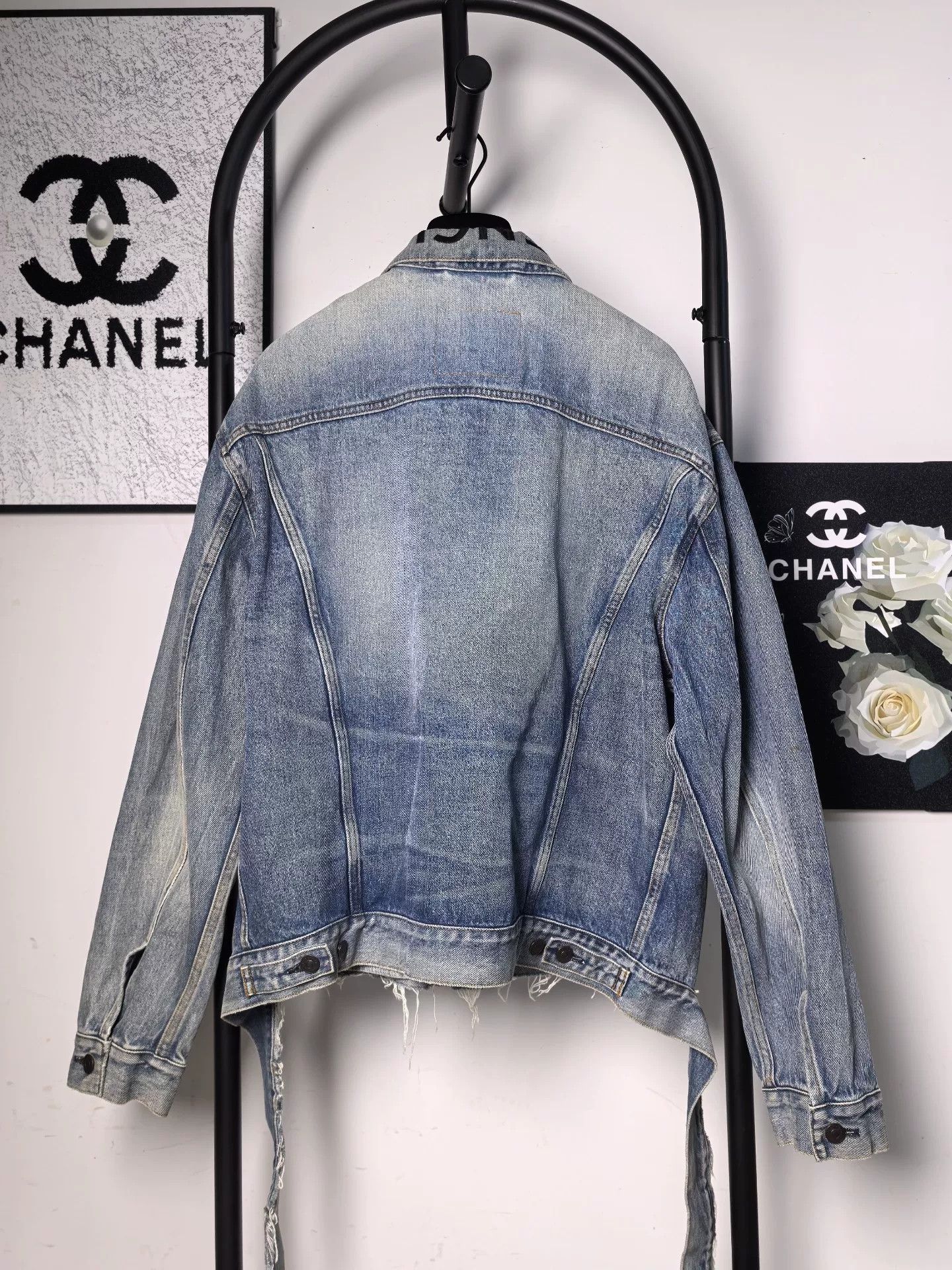 Balenciaga Balenciaga Logo Denim Jacket Size US M / EU 48-50 / 2 - 2 Thumbnail