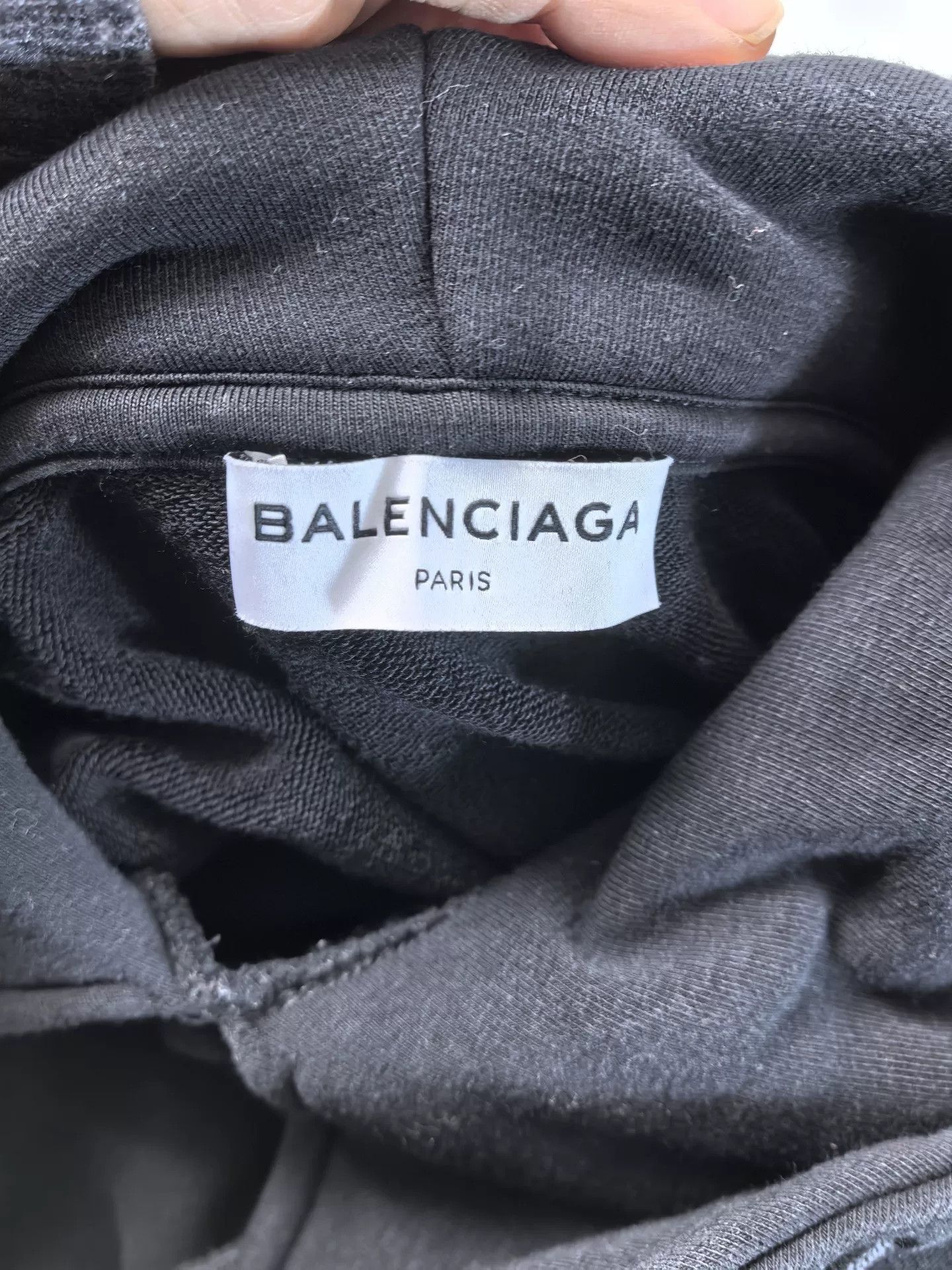 Balenciaga Balenciaga Black Hooded Sweatshirt with Collar Size US M / EU 48-50 / 2 - 3 Thumbnail