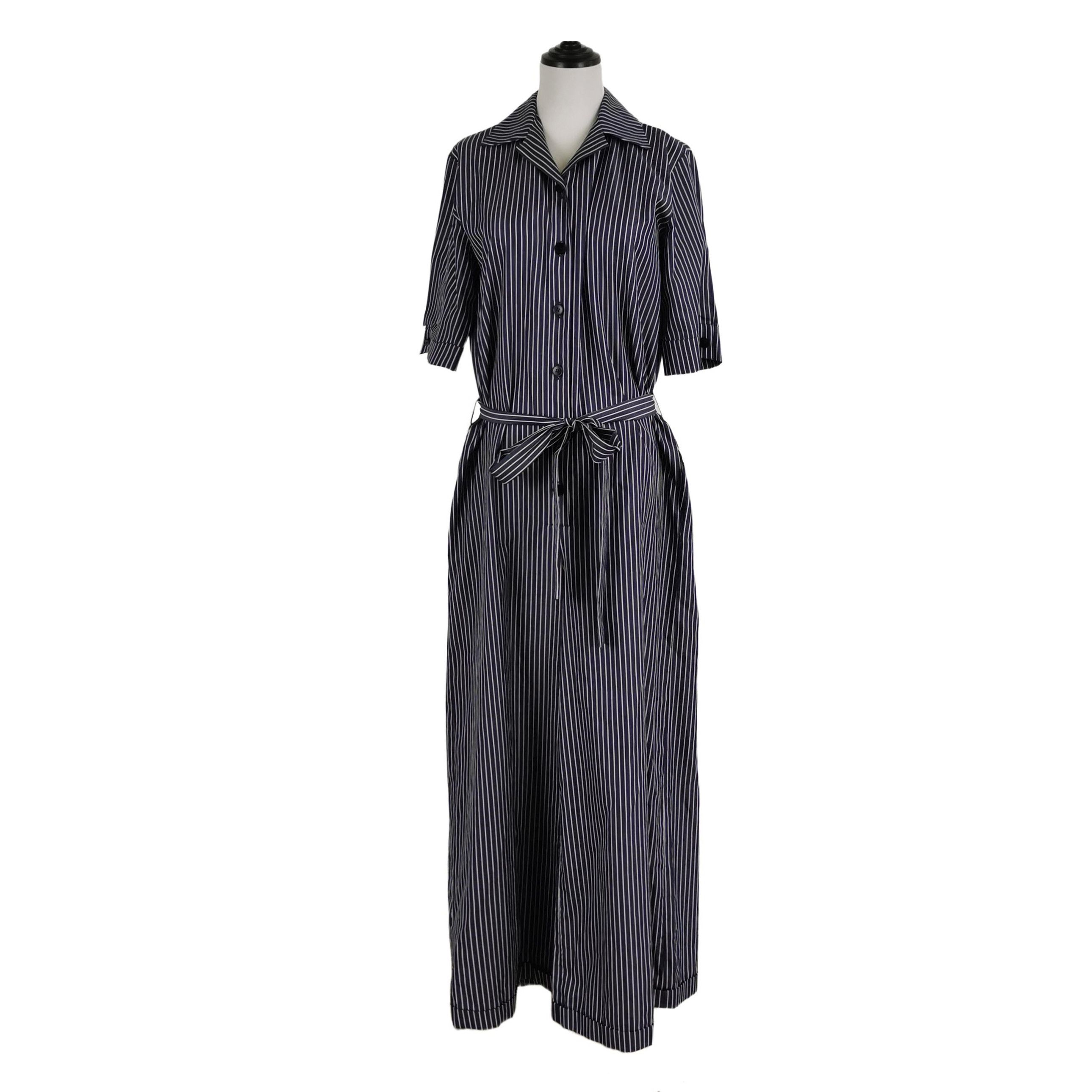 Arc'teryx Striped Collared Midi Shirt Dress with Belt Size XXS / US 00 / IT 34 - 2 Thumbnail