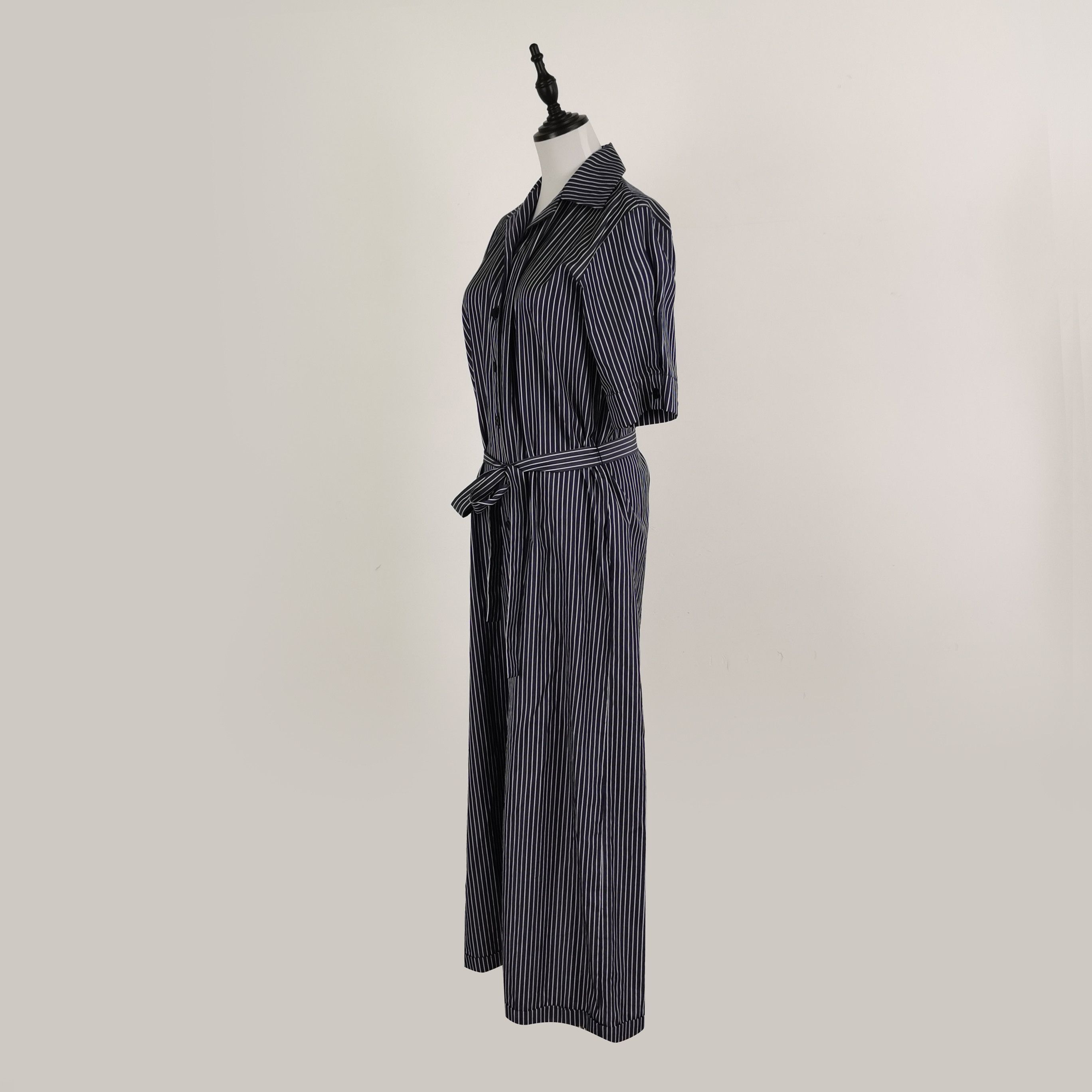 Arc'teryx Striped Collared Midi Shirt Dress with Belt Size XXS / US 00 / IT 34 - 3 Thumbnail