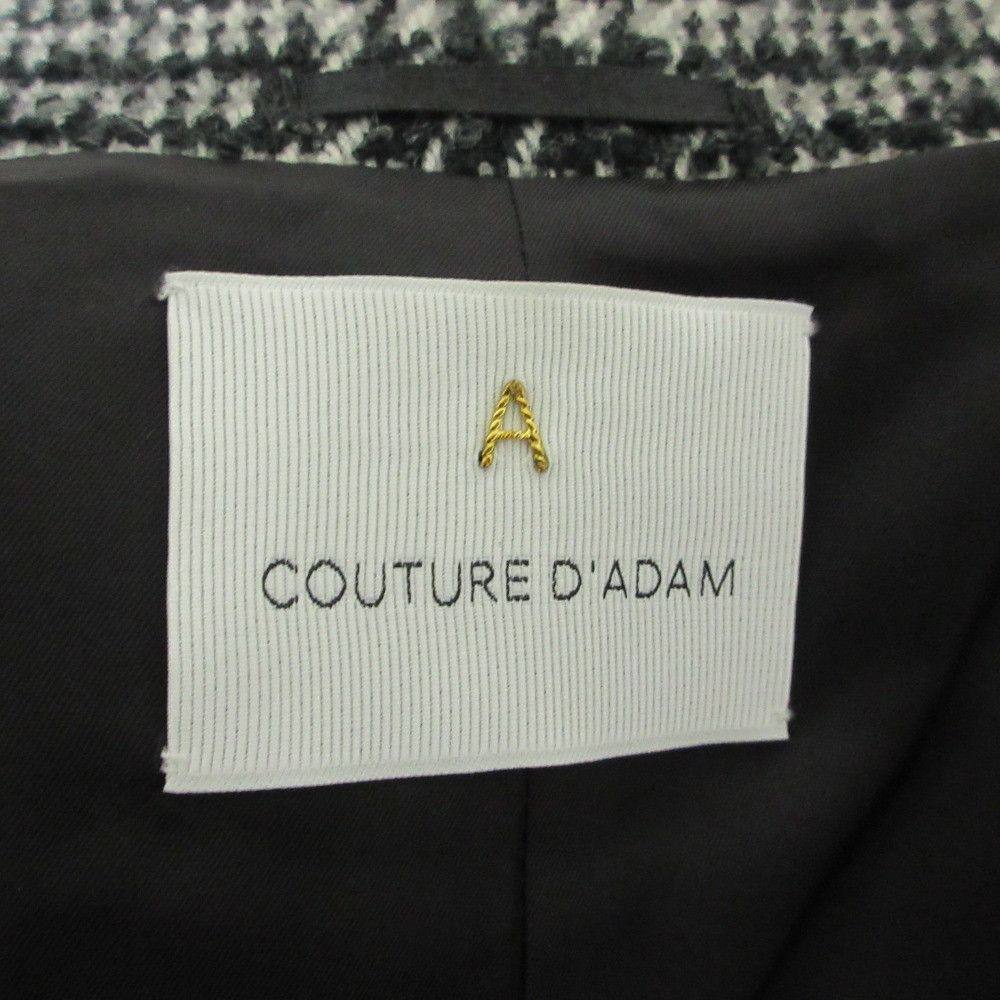 Other Other COUTURE D'ADAM Glen Check Wool Coat Textile Outerwear DUTY FREE for USA Size ONE SIZE - 3 Thumbnail